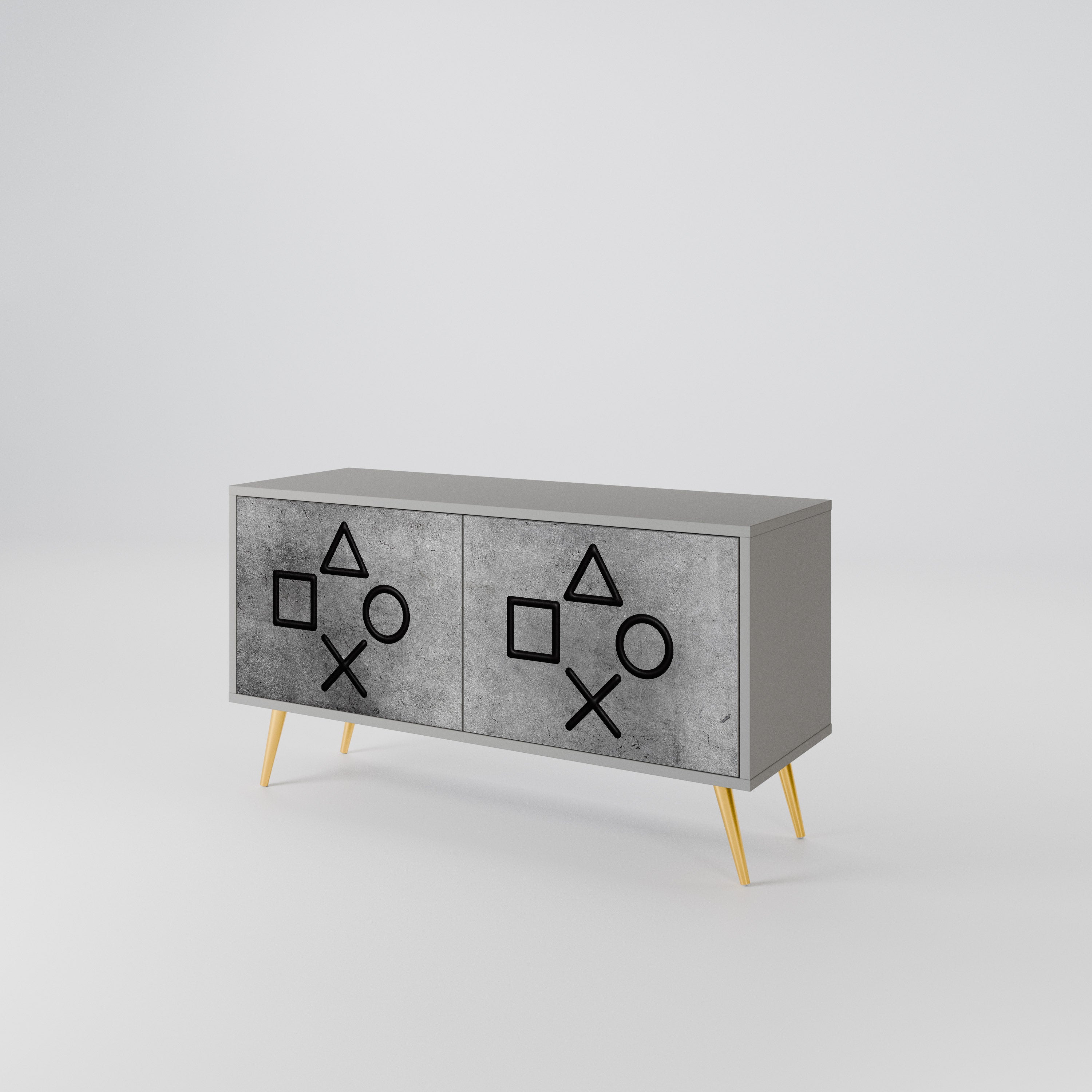 GAMER CHOICE Mueble de TV Compacto de 2 puertas