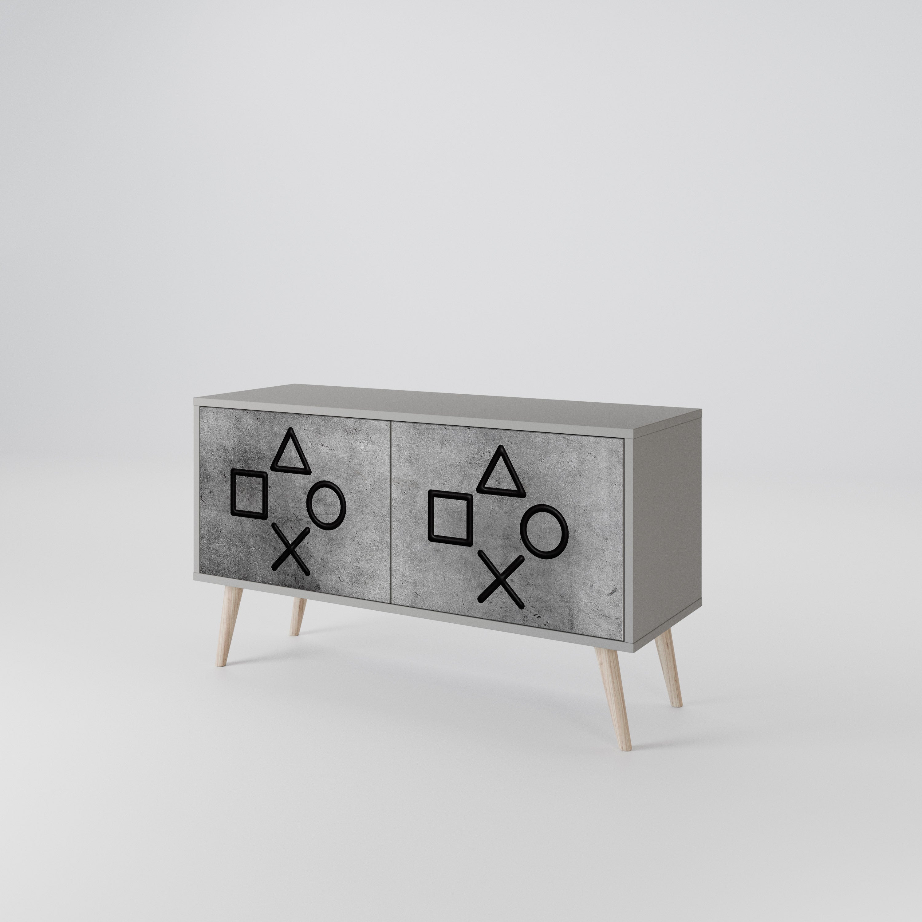 GAMER CHOICE Mueble de TV Compacto de 2 puertas