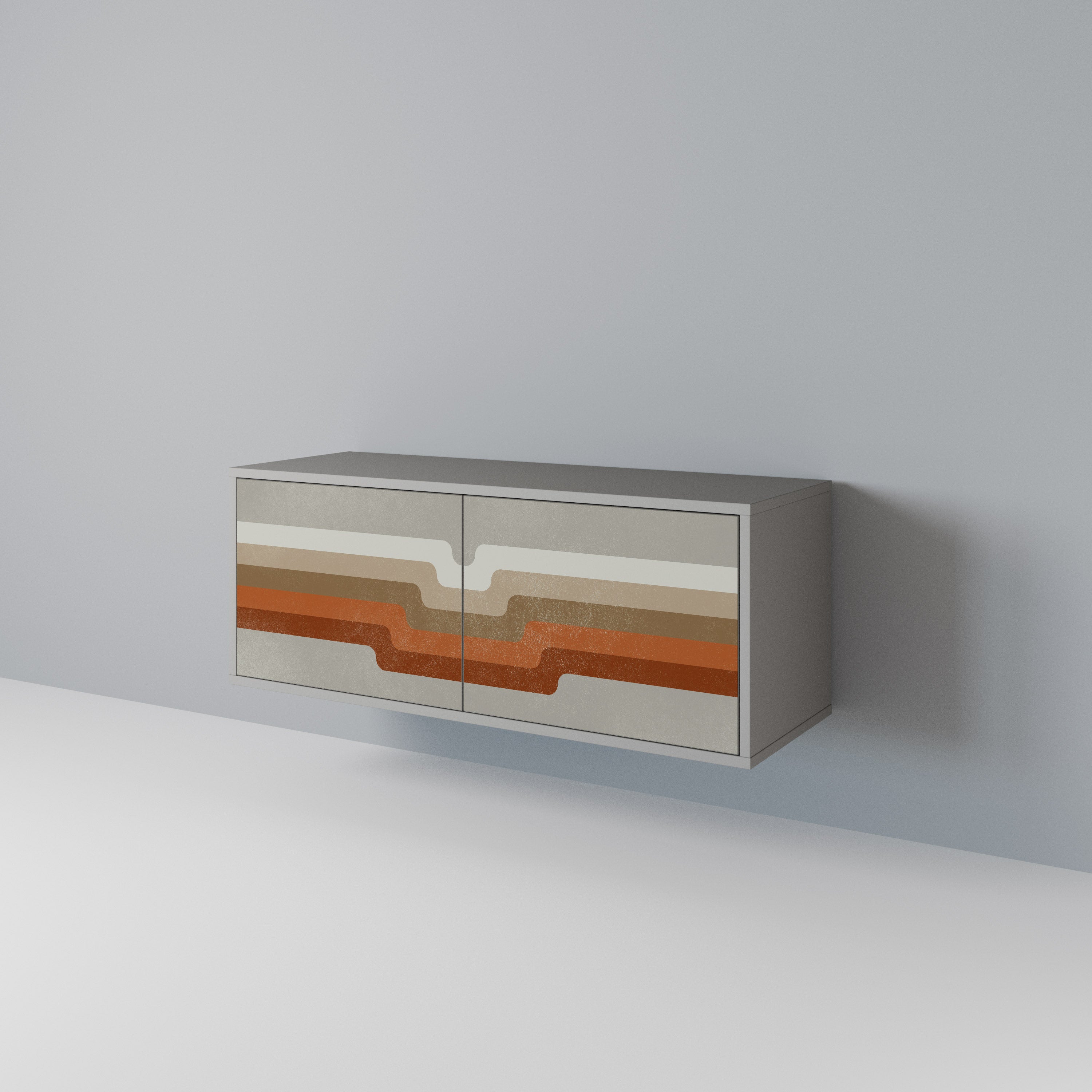 PECULIAR TRAIL Mueble de TV Compacto de 2 puertas