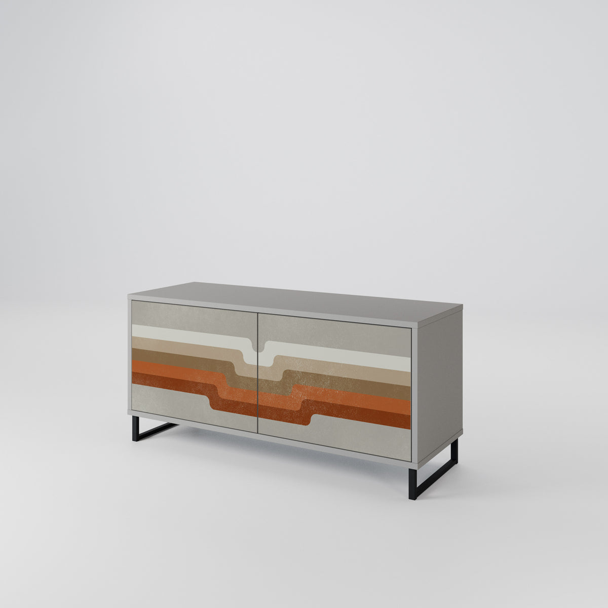 PECULIAR TRAIL Mueble de TV Compacto de 2 puertas