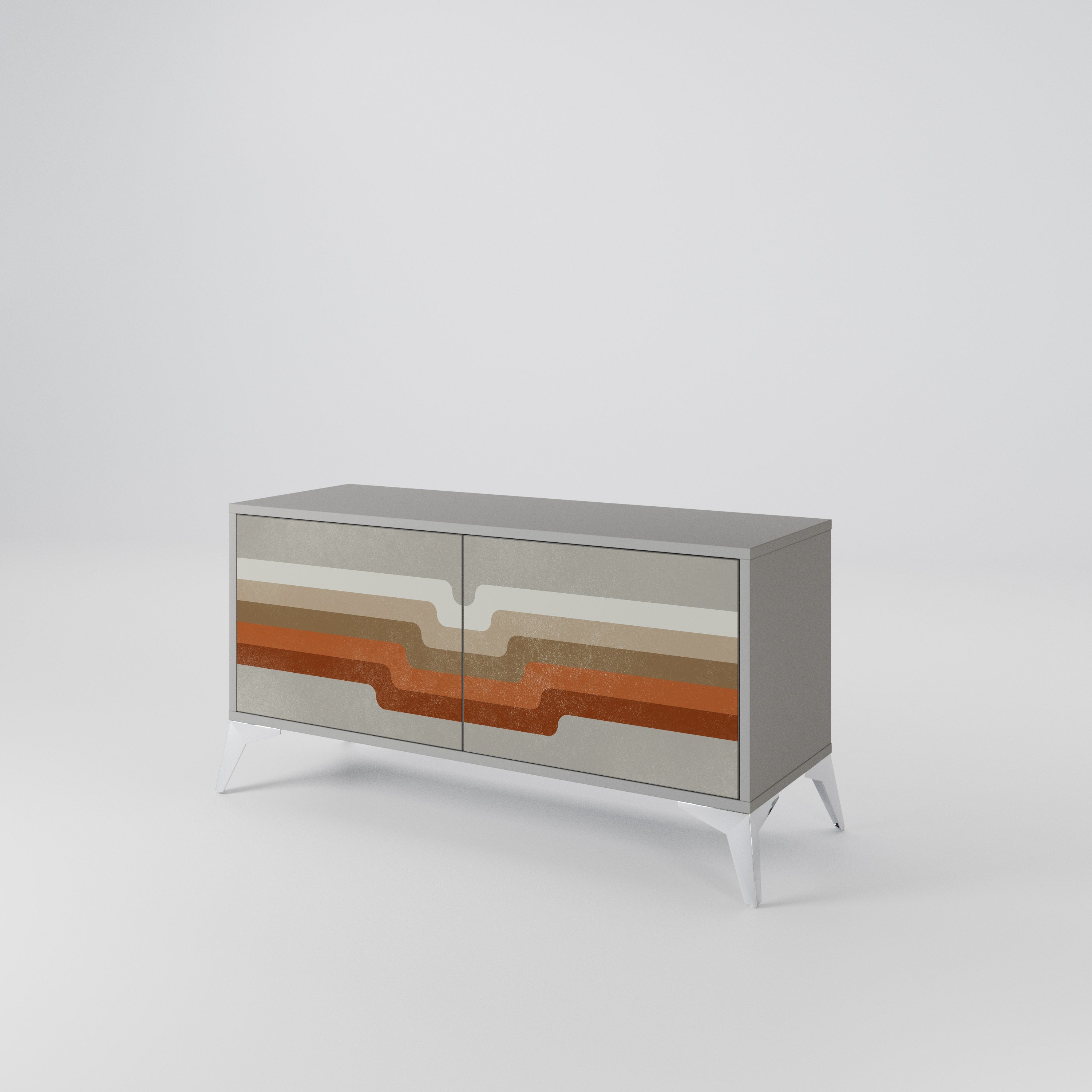 PECULIAR TRAIL Mueble de TV Compacto de 2 puertas