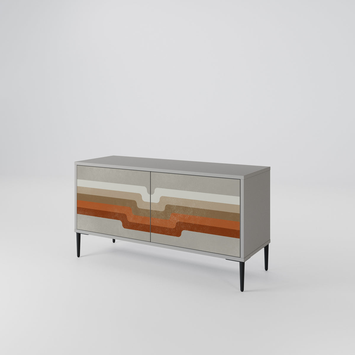 PECULIAR TRAIL Mueble de TV Compacto de 2 puertas