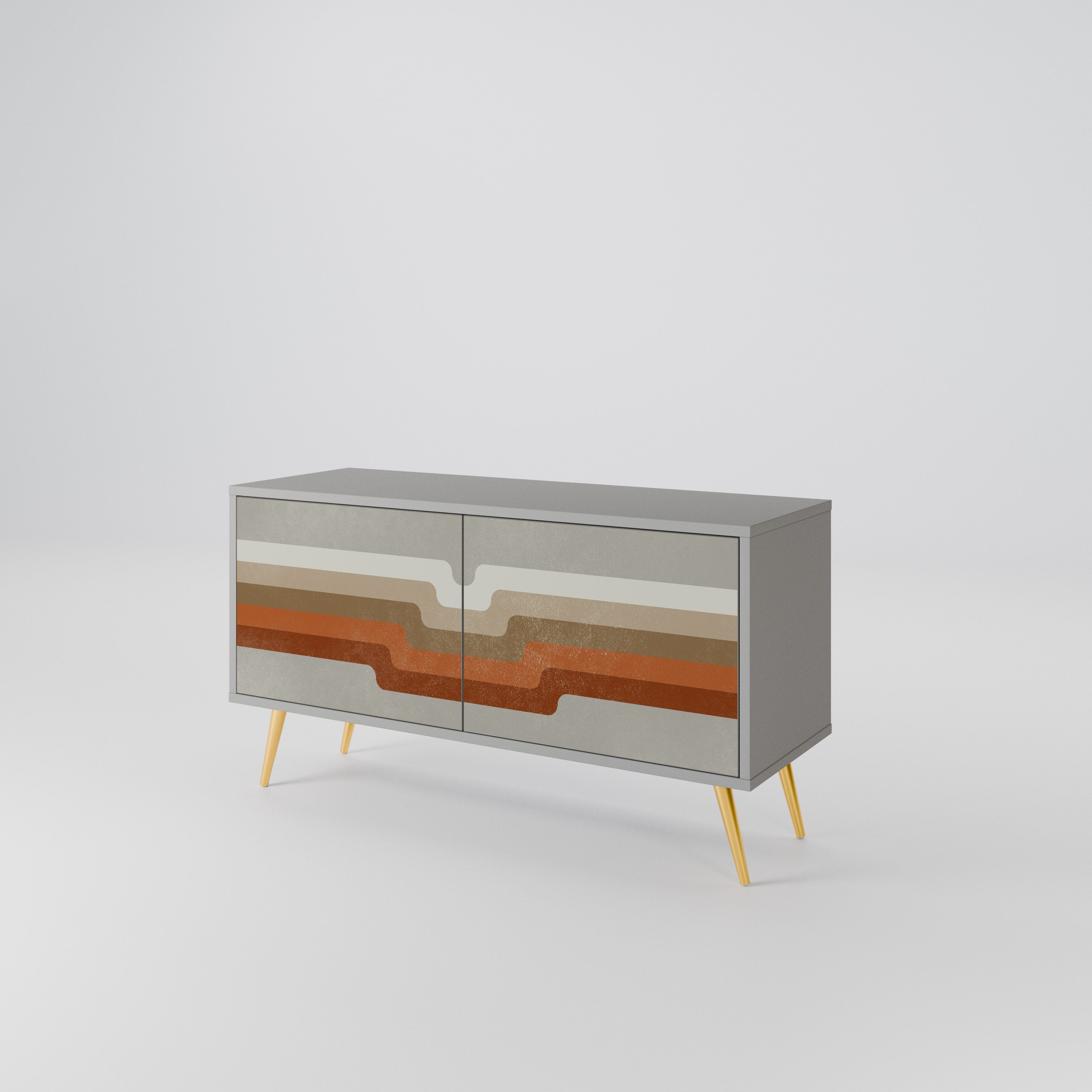 PECULIAR TRAIL Mueble de TV Compacto de 2 puertas