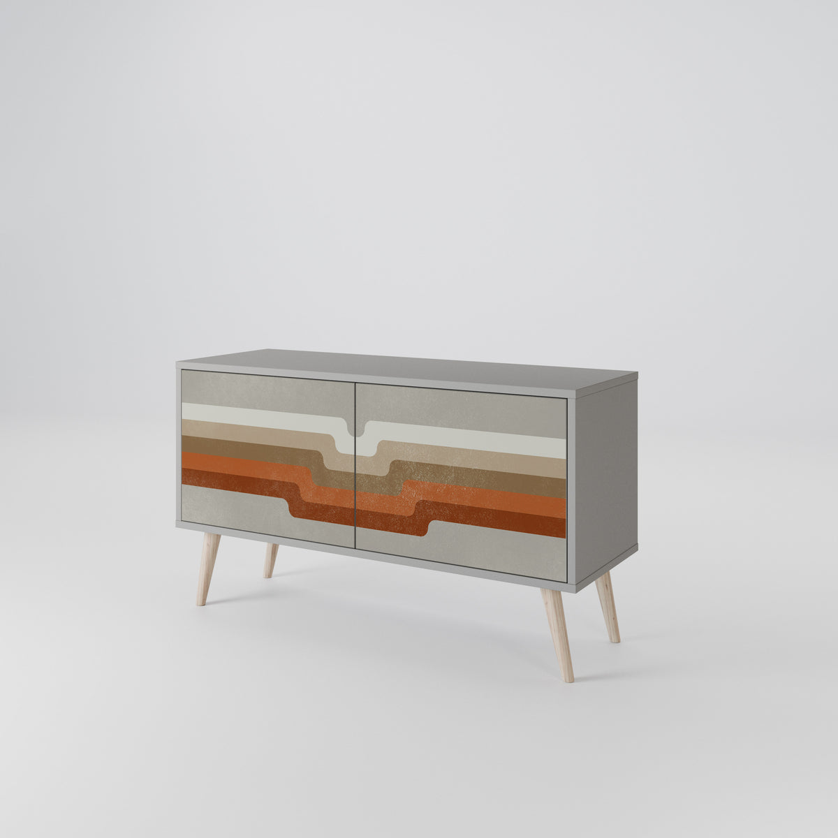 PECULIAR TRAIL Mueble de TV Compacto de 2 puertas