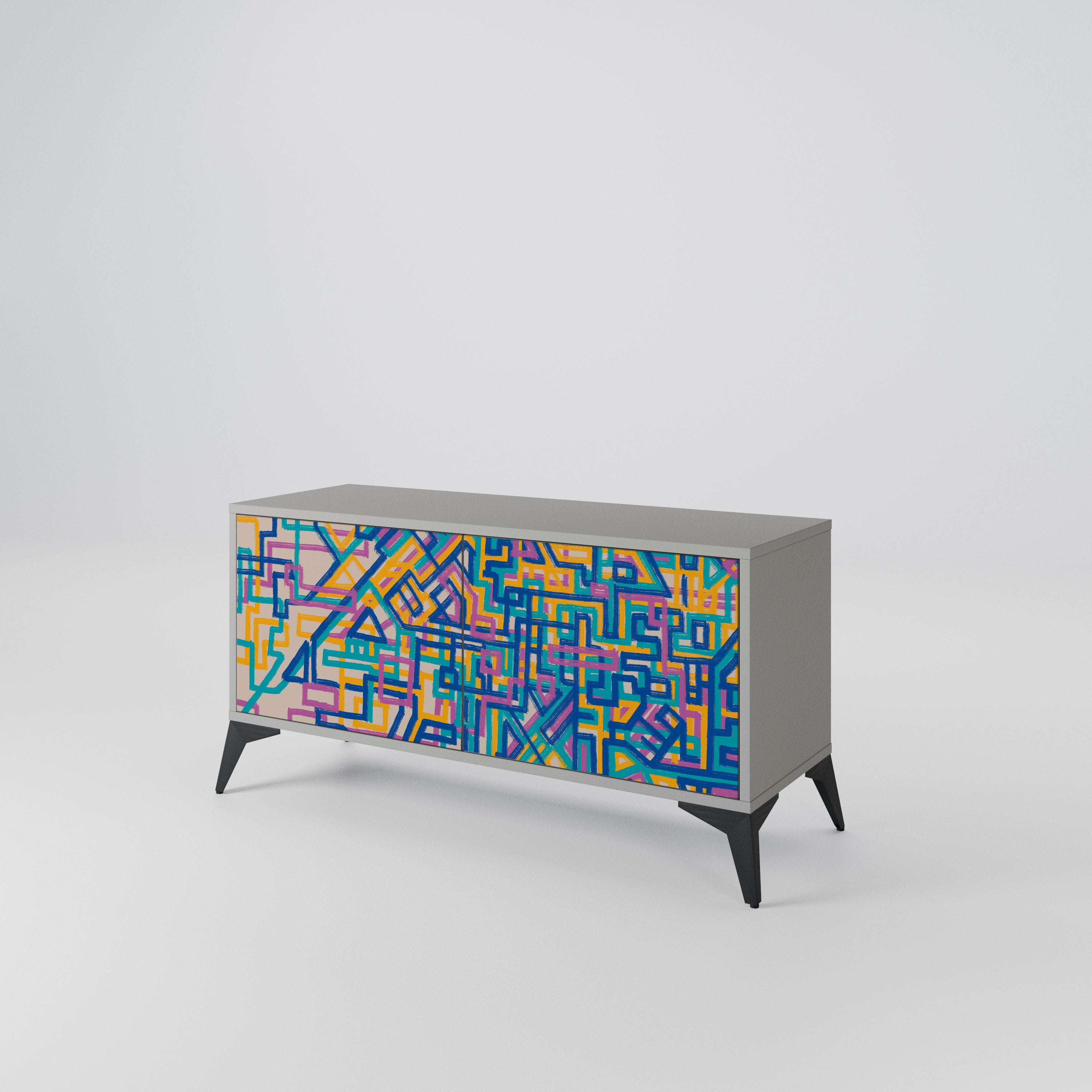 MEMORIES MAP Mueble de TV Compacto de 2 puertas