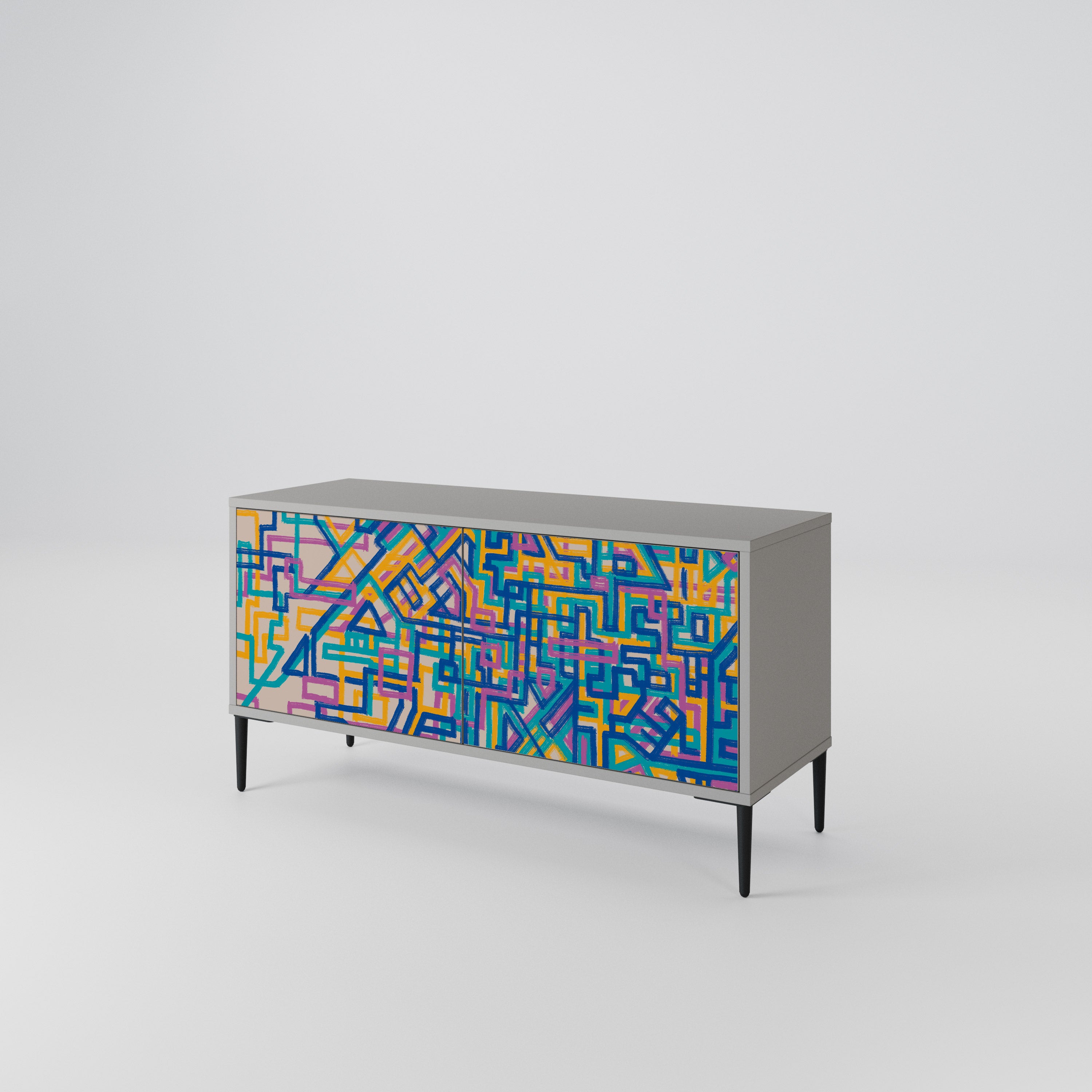 MEMORIES MAP Mueble de TV Compacto de 2 puertas