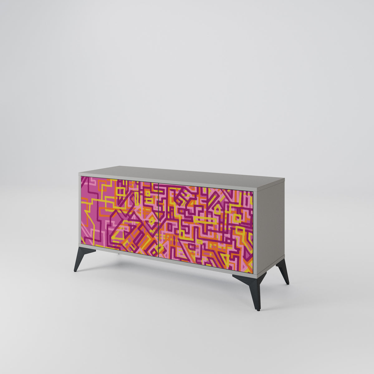 LOVELY MEMORIES Mueble de TV Compacto de 2 puertas