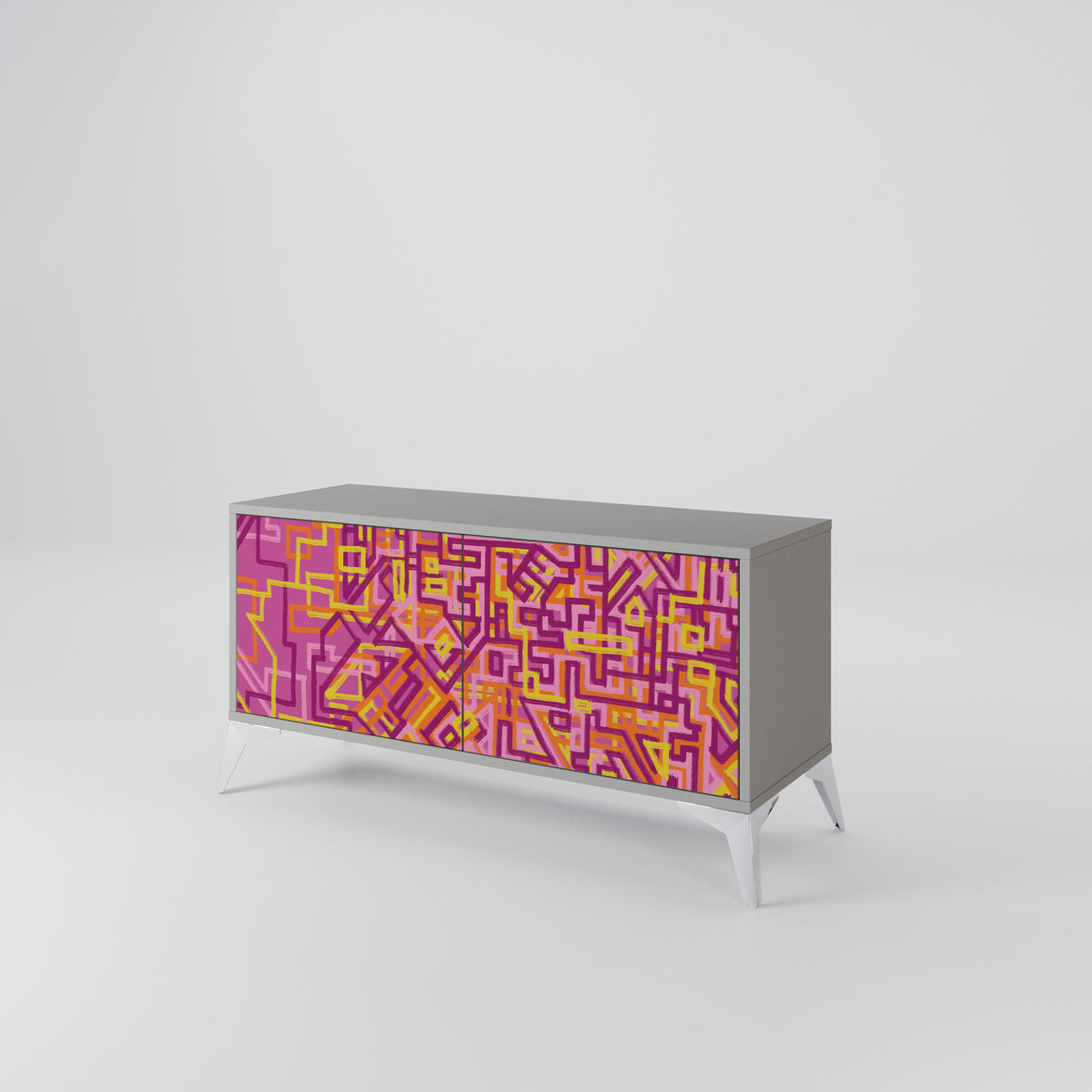 LOVELY MEMORIES Mueble de TV Compacto de 2 puertas