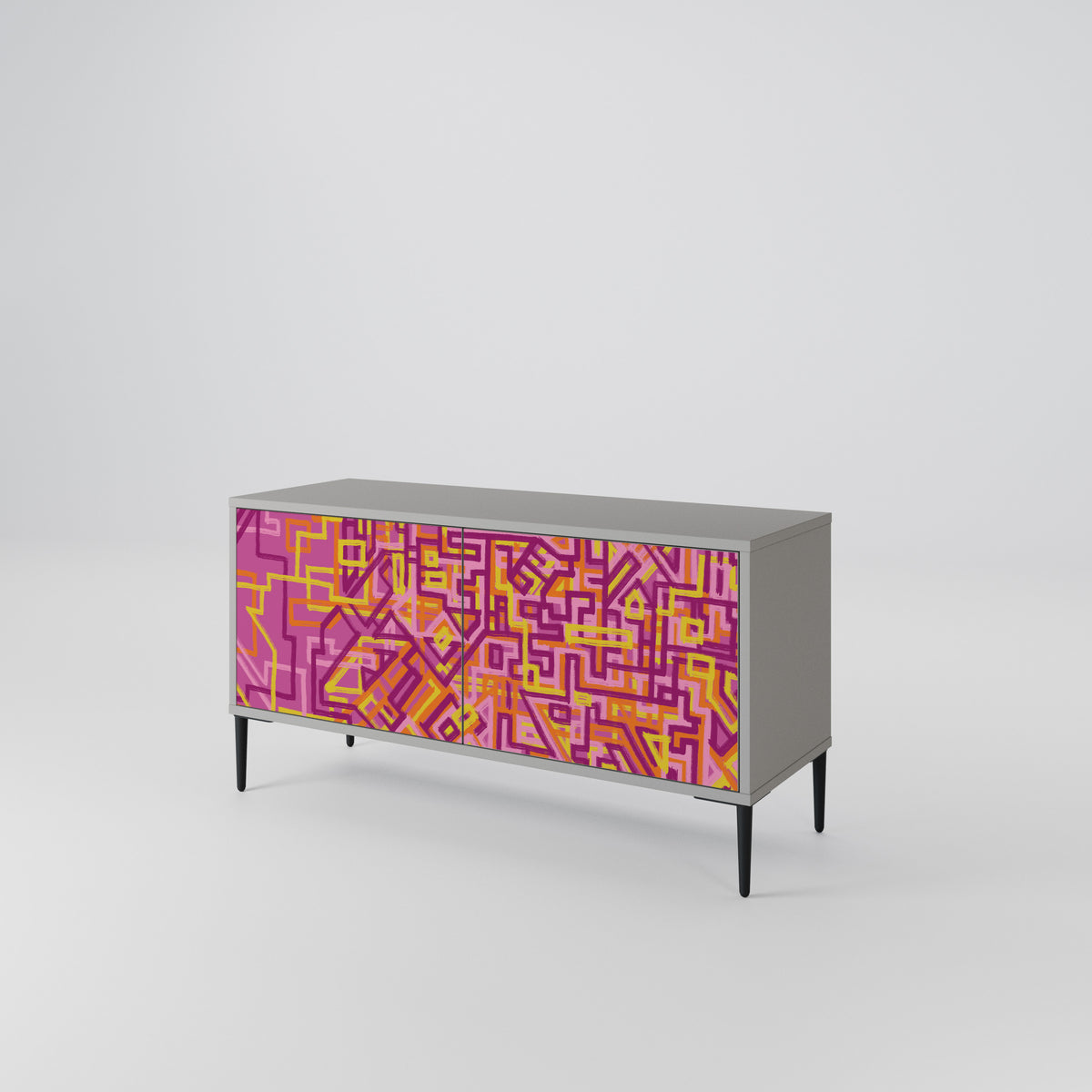 LOVELY MEMORIES Mueble de TV Compacto de 2 puertas