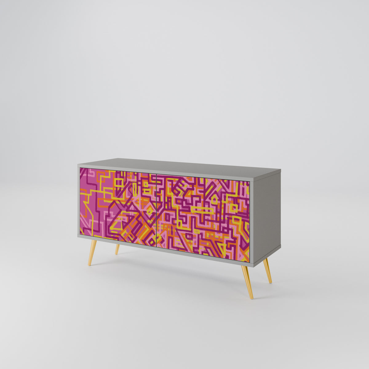 LOVELY MEMORIES Mueble de TV Compacto de 2 puertas