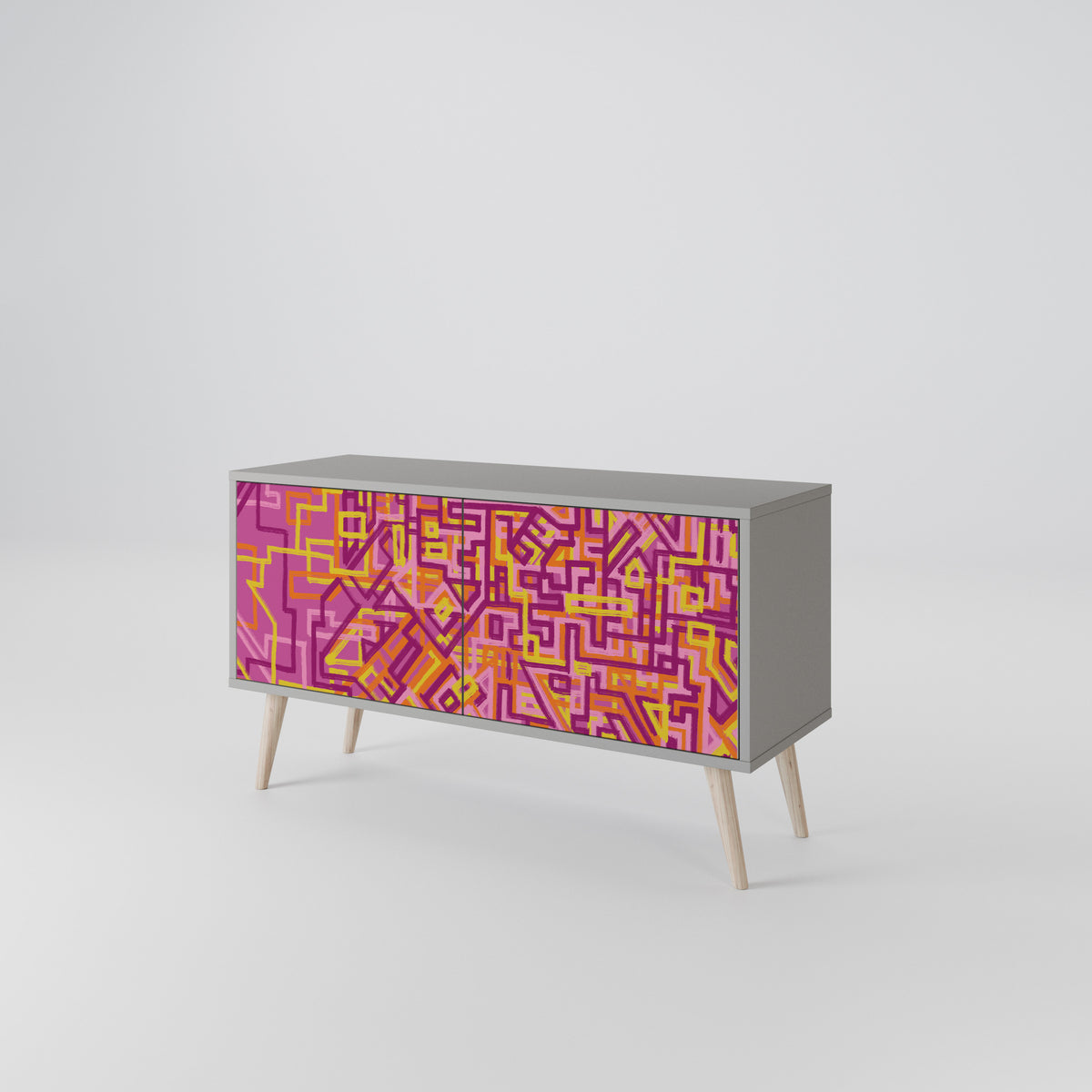 LOVELY MEMORIES Mueble de TV Compacto de 2 puertas