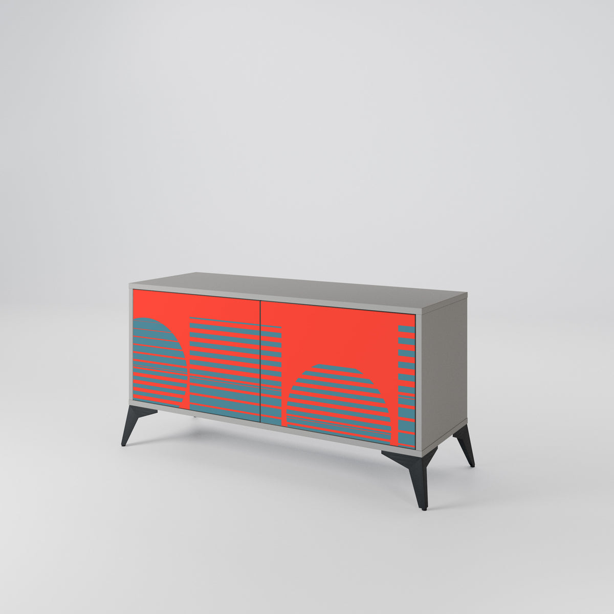 RISING GEOMETRY STARS Mueble de TV Compacto de 2 puertas