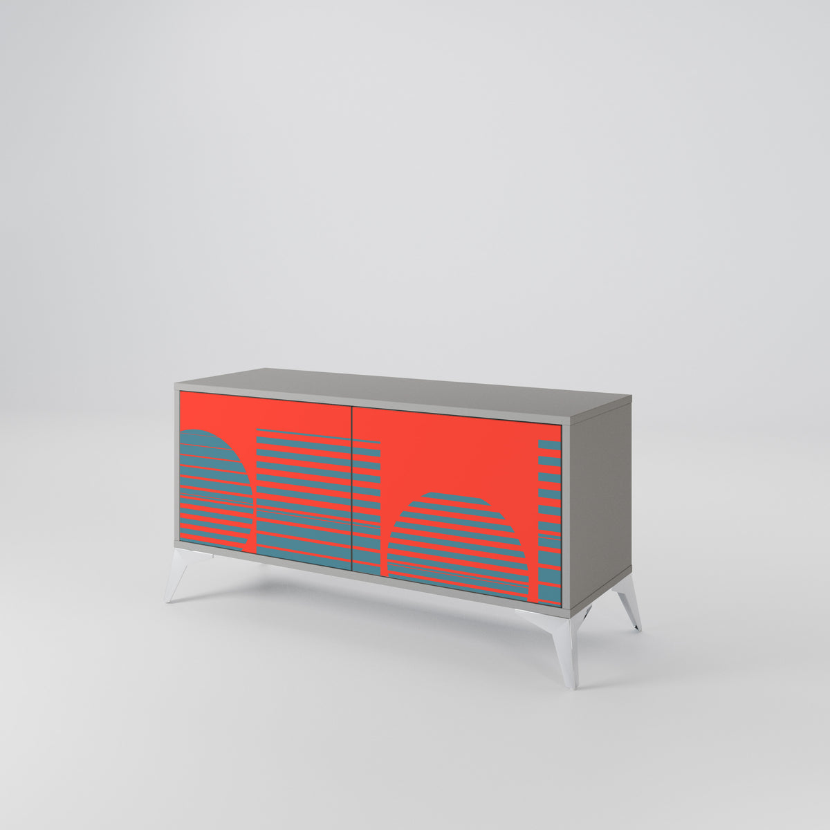 RISING GEOMETRY STARS Mueble de TV Compacto de 2 puertas