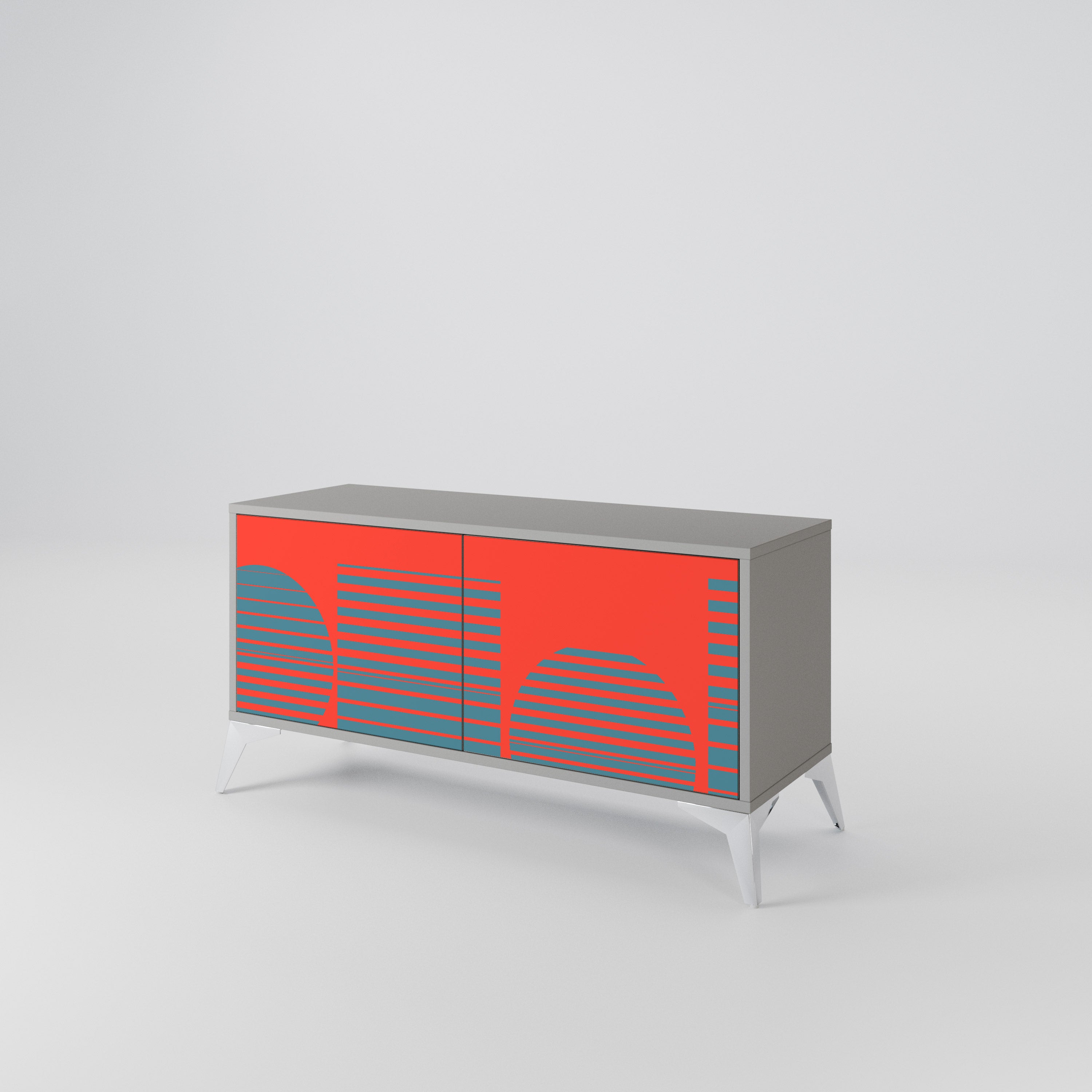 RISING GEOMETRY STARS Mueble de TV Compacto de 2 puertas