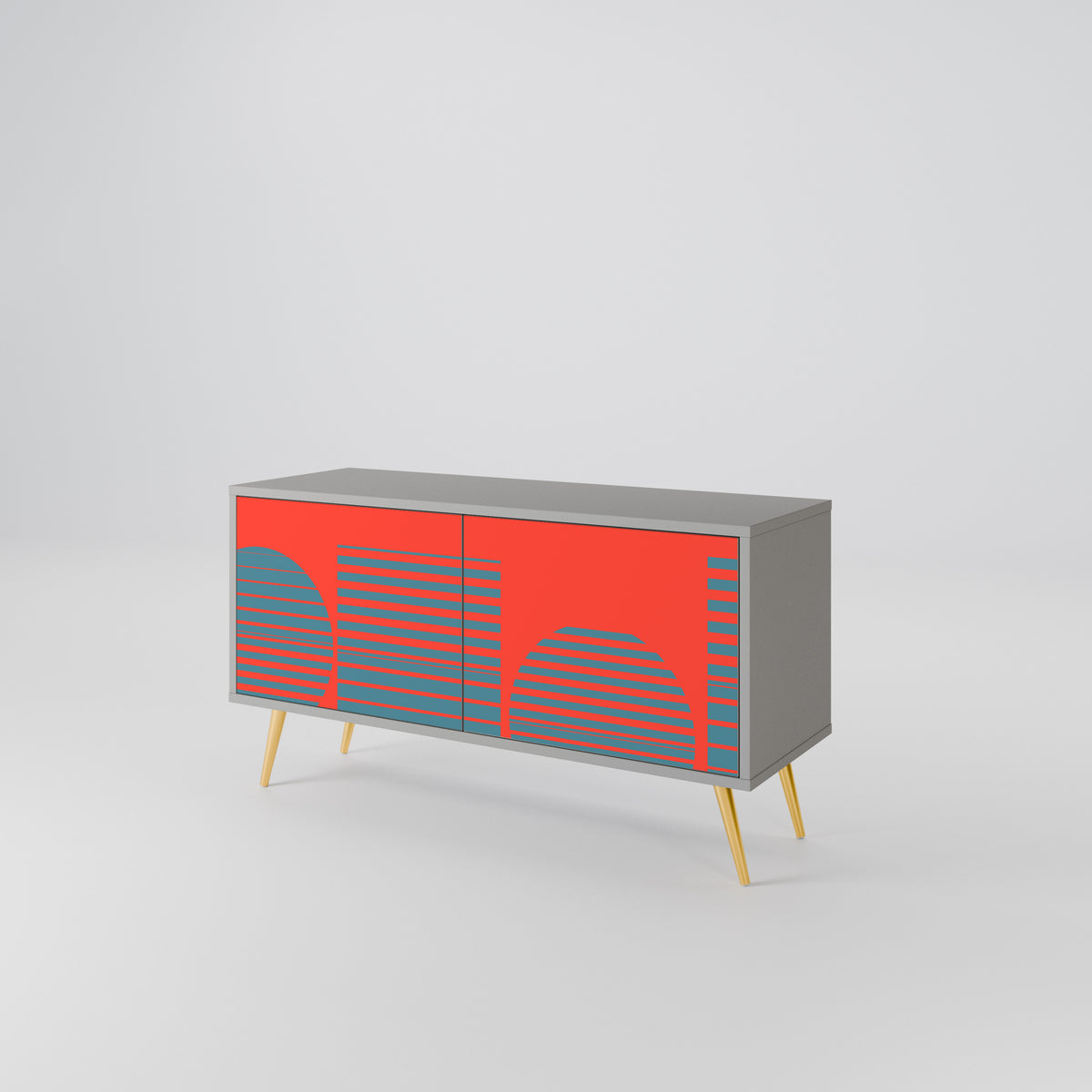 RISING GEOMETRY STARS Mueble de TV Compacto de 2 puertas