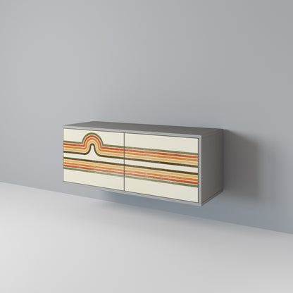 EXCEPTIONAL STREAM Mueble de TV Compacto de 2 puertas