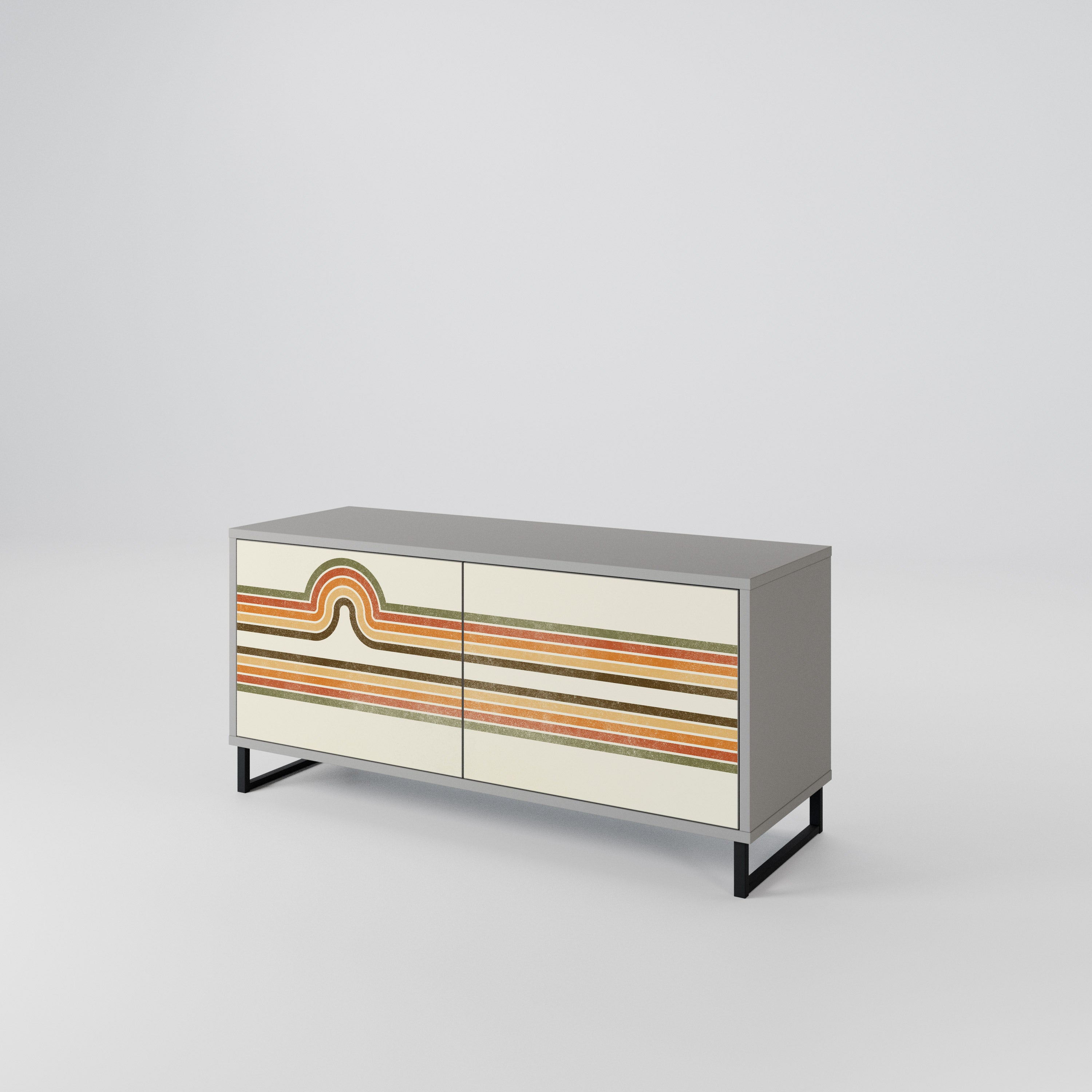 EXCEPTIONAL STREAM Mueble de TV Compacto de 2 puertas