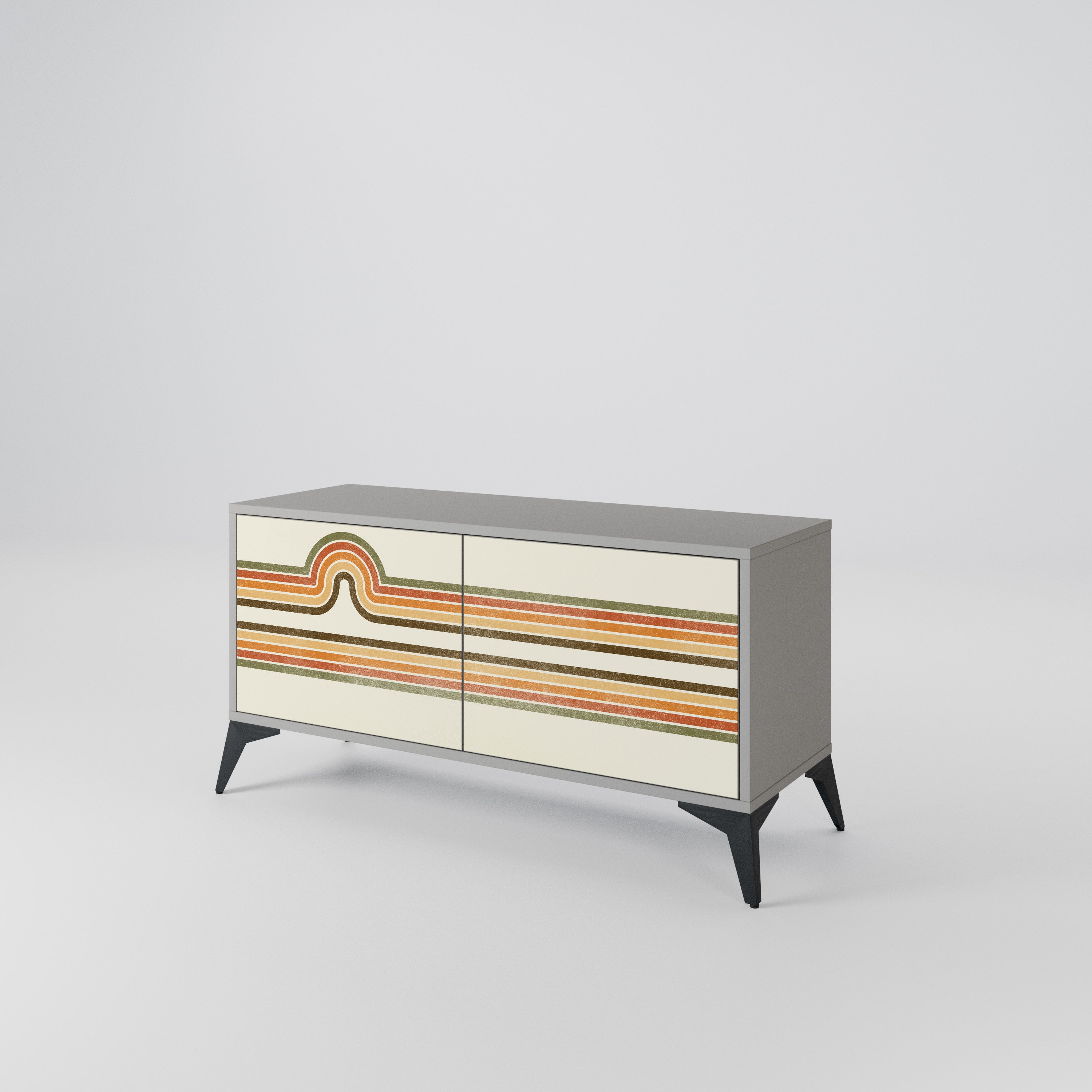 EXCEPTIONAL STREAM Mueble de TV Compacto de 2 puertas