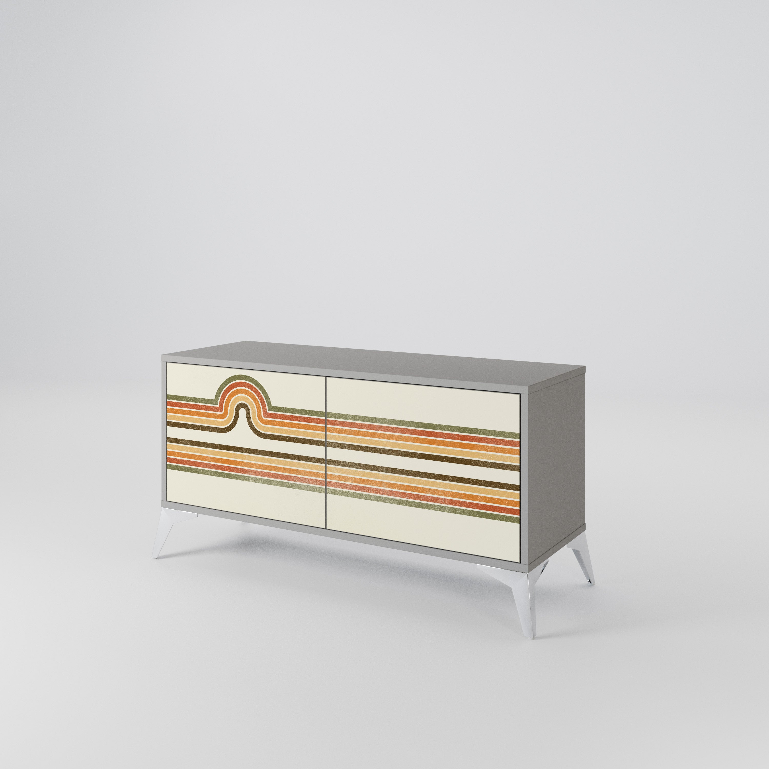 EXCEPTIONAL STREAM Mueble de TV Compacto de 2 puertas