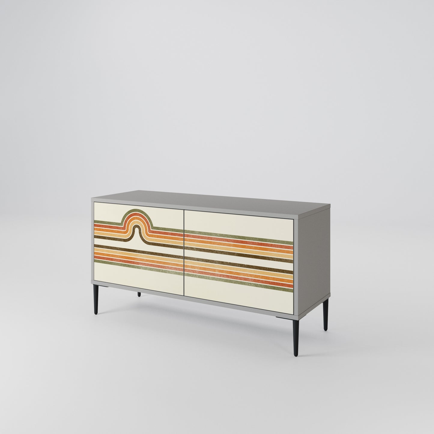 EXCEPTIONAL STREAM Mueble de TV Compacto de 2 puertas