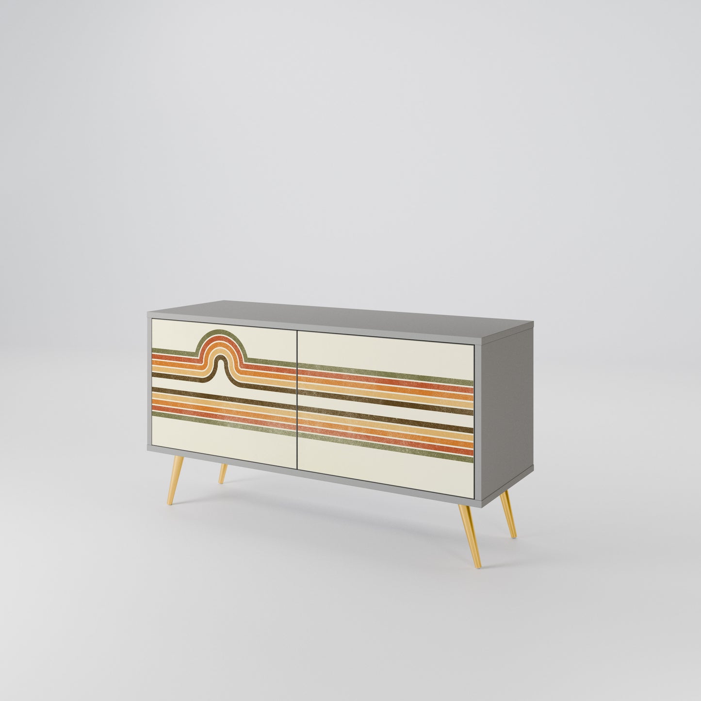EXCEPTIONAL STREAM Mueble de TV Compacto de 2 puertas