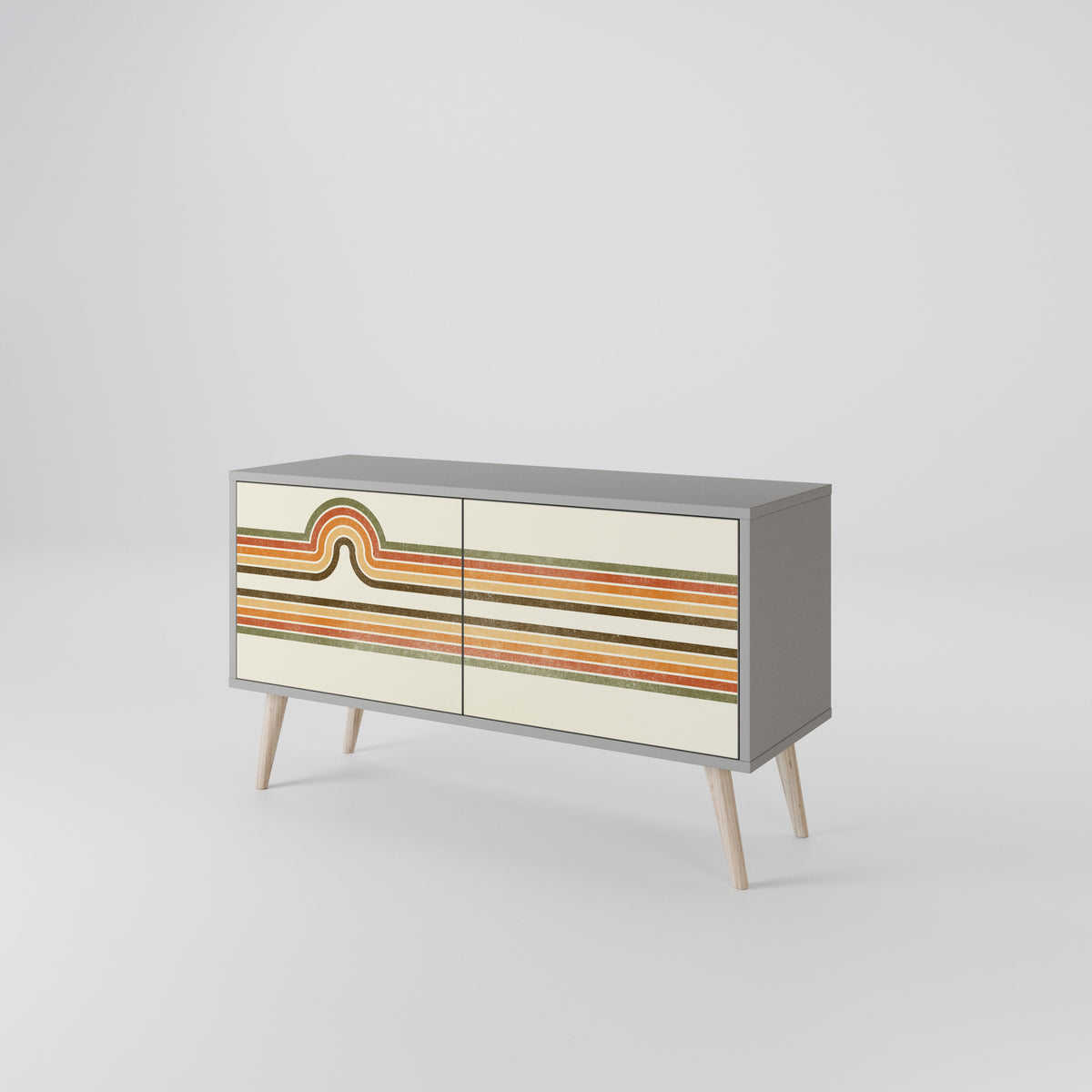 EXCEPTIONAL STREAM Mueble de TV Compacto de 2 puertas