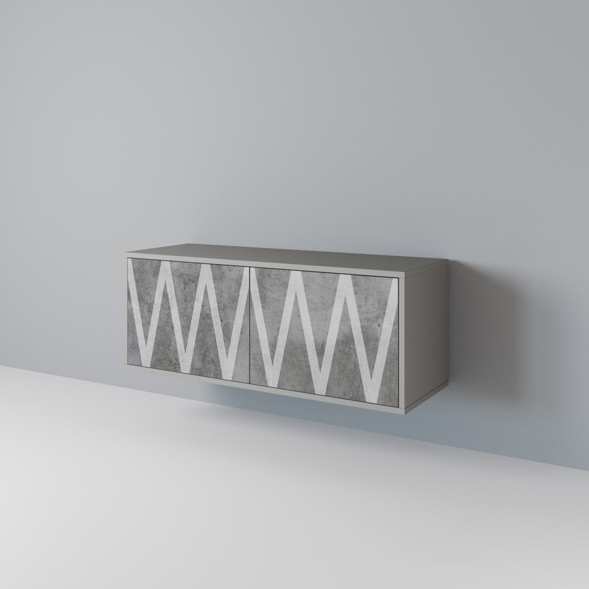 SOLID ZIG ZAG Mueble de TV Compacto de 2 puertas