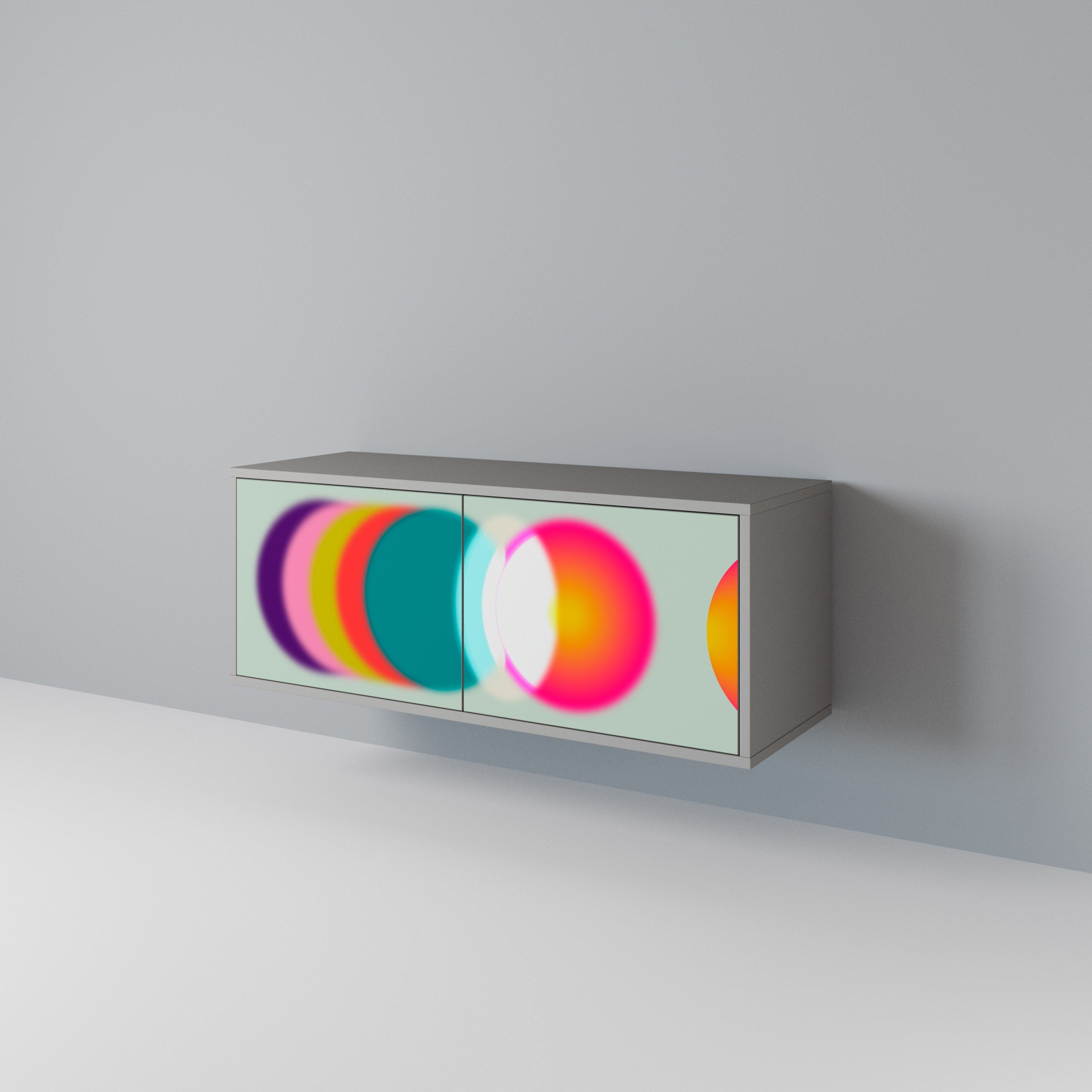 SYMPHONY OF COLORS Mueble de TV Compacto de 2 puertas