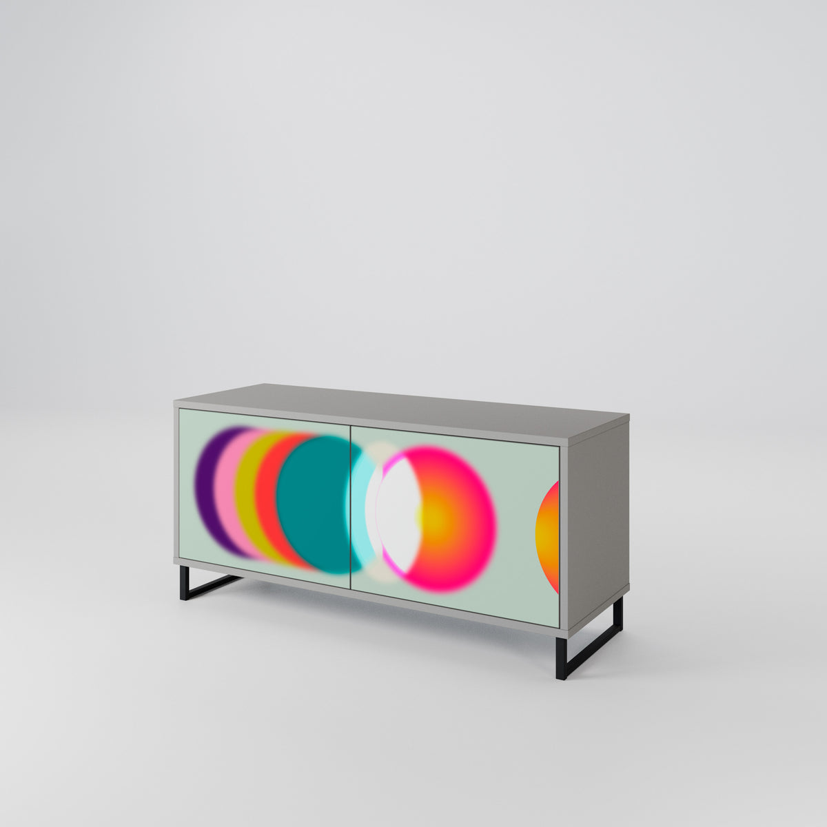 SYMPHONY OF COLORS Mueble de TV Compacto de 2 puertas