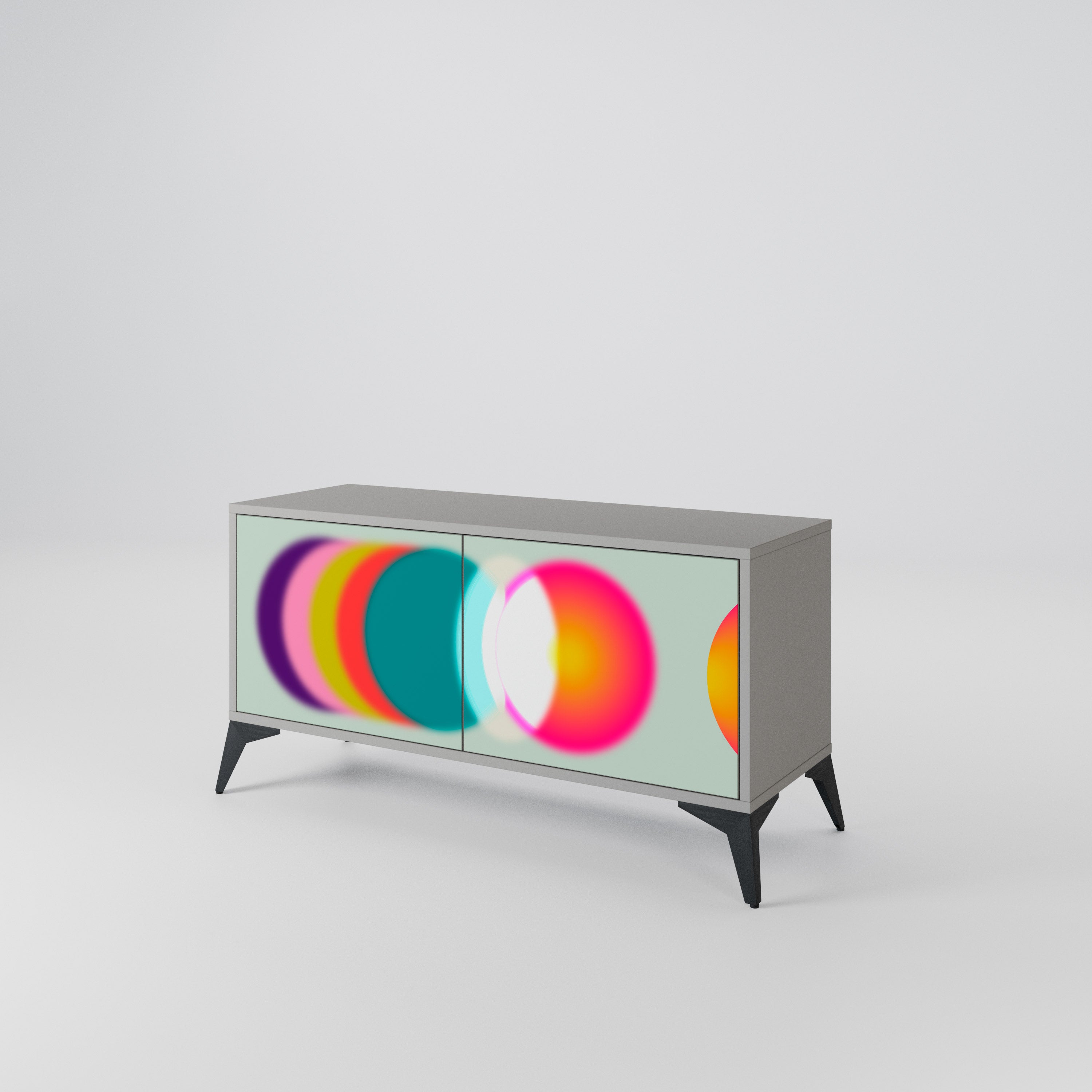 SYMPHONY OF COLORS Mueble de TV Compacto de 2 puertas