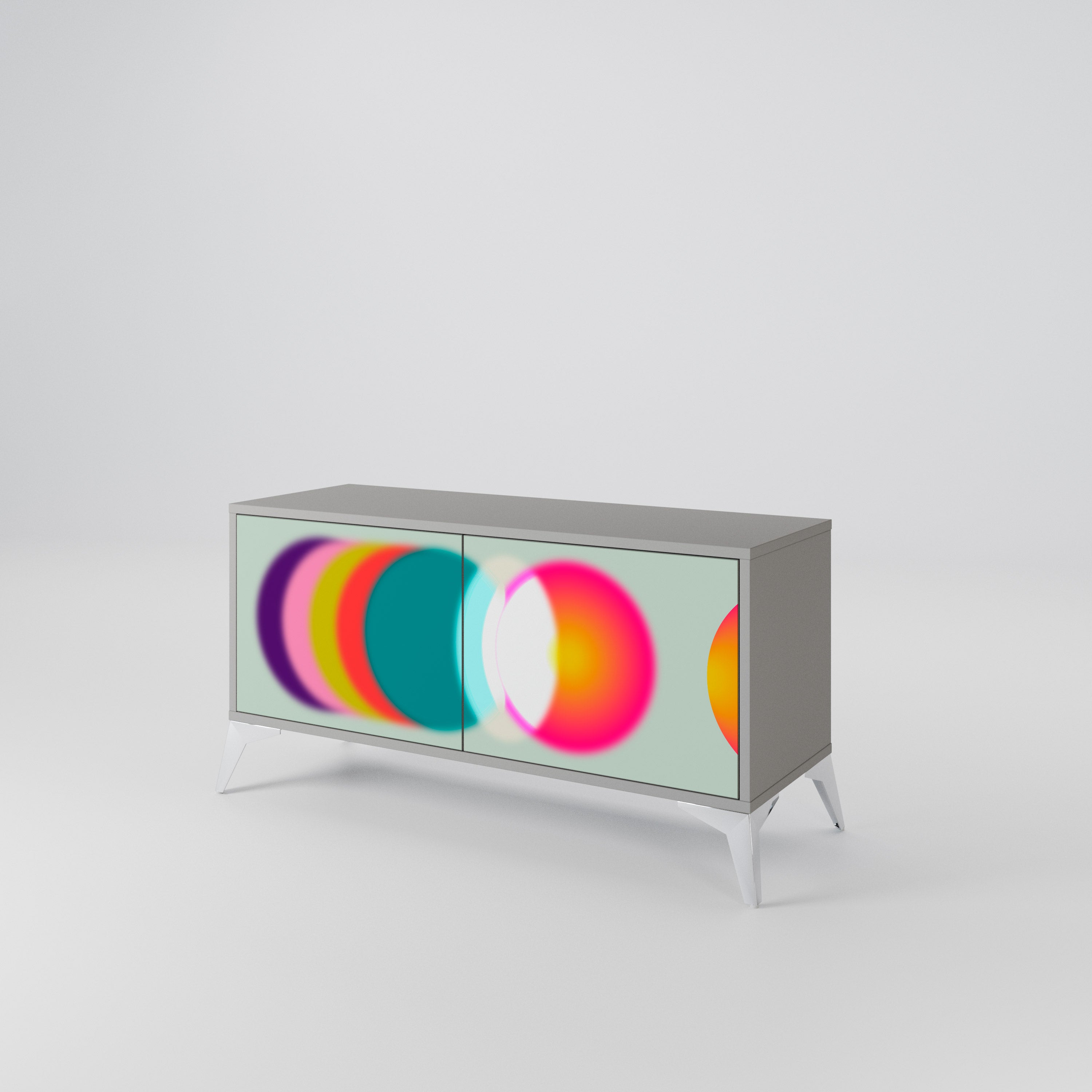 SYMPHONY OF COLORS Mueble de TV Compacto de 2 puertas