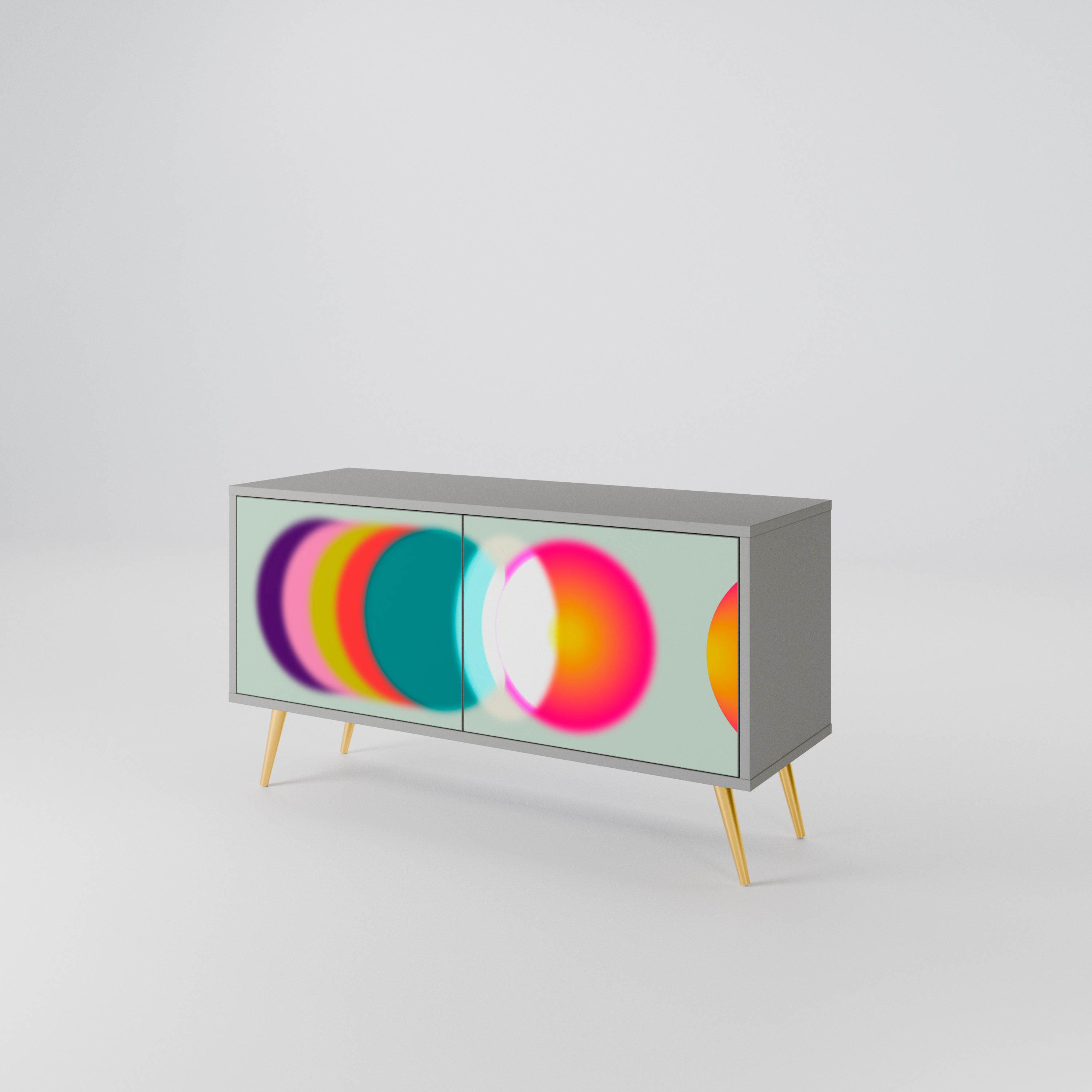 SYMPHONY OF COLORS Mueble de TV Compacto de 2 puertas