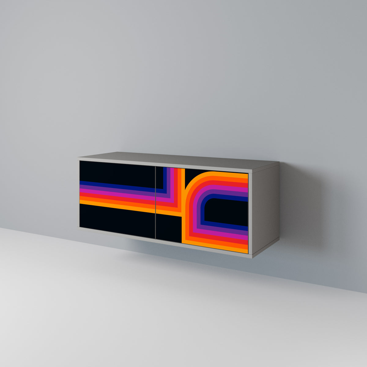 BLINDED BY THE LIGHTS Mueble de TV Compacto de 2 puertas
