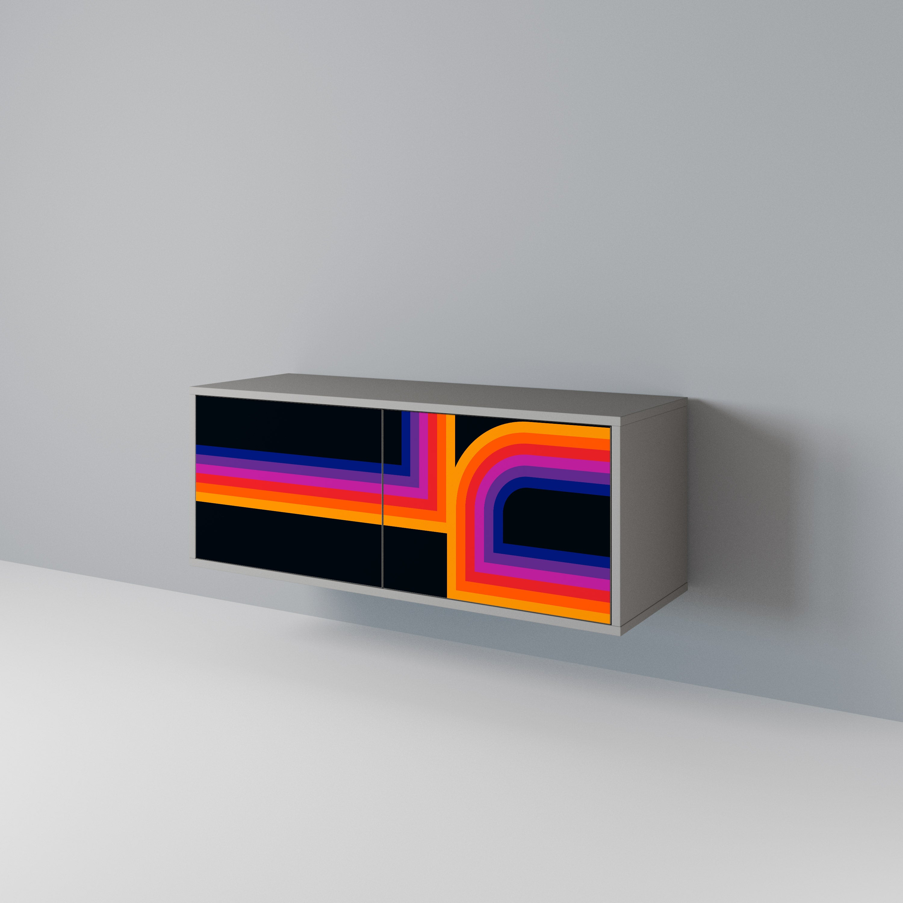 BLINDED BY THE LIGHTS Mueble de TV Compacto de 2 puertas