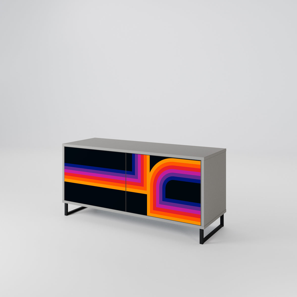BLINDED BY THE LIGHTS Mueble de TV Compacto de 2 puertas