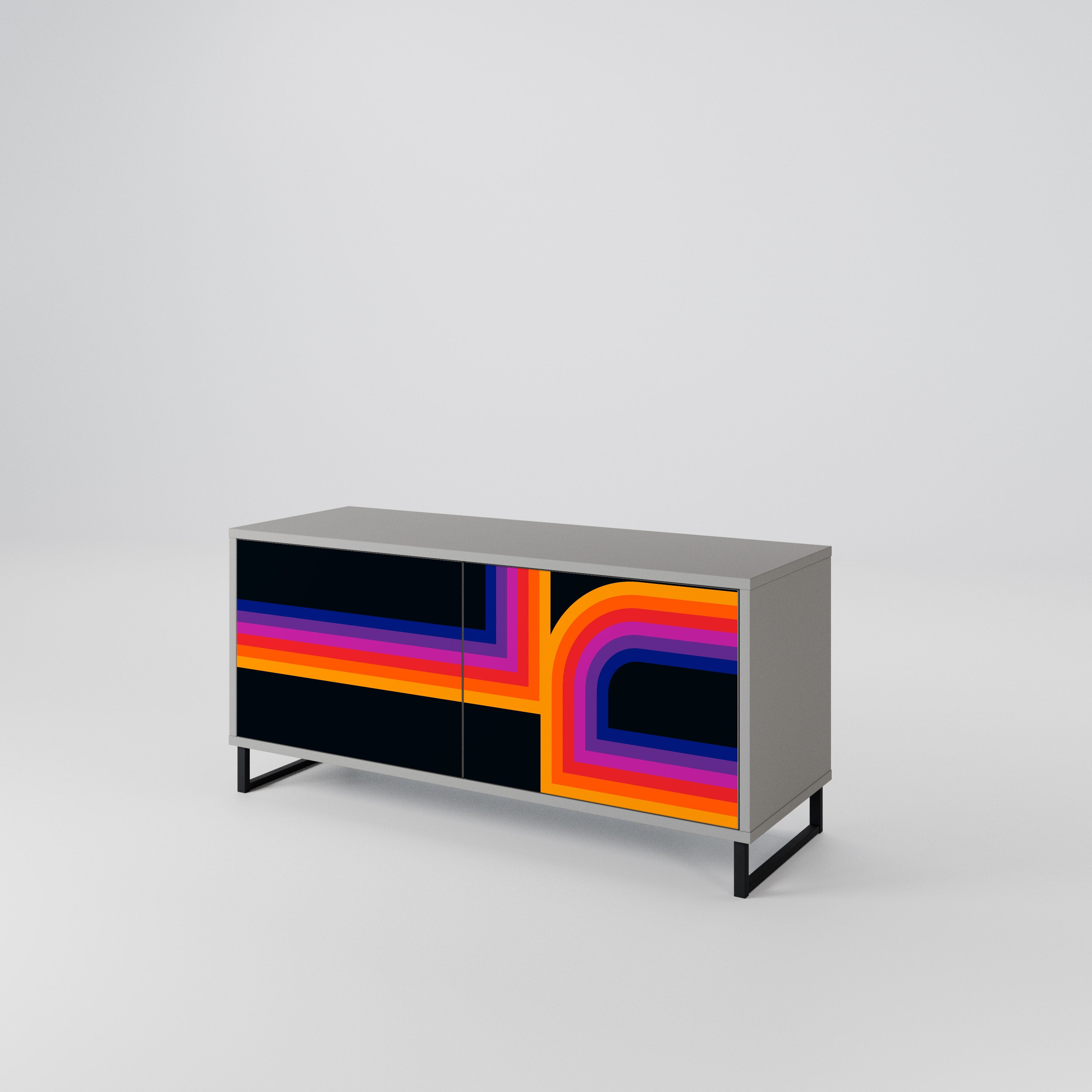 BLINDED BY THE LIGHTS Mueble de TV Compacto de 2 puertas