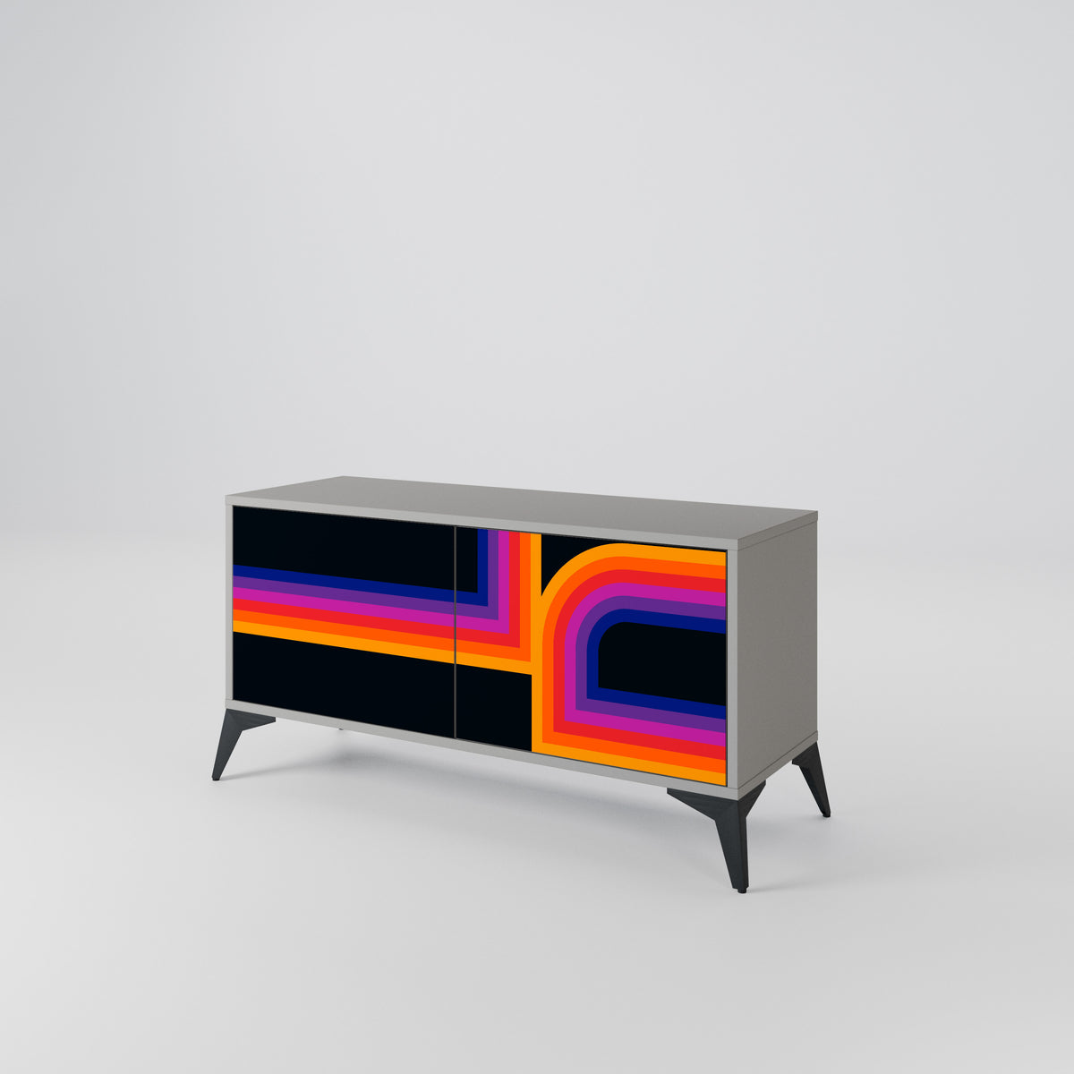 BLINDED BY THE LIGHTS Mueble de TV Compacto de 2 puertas