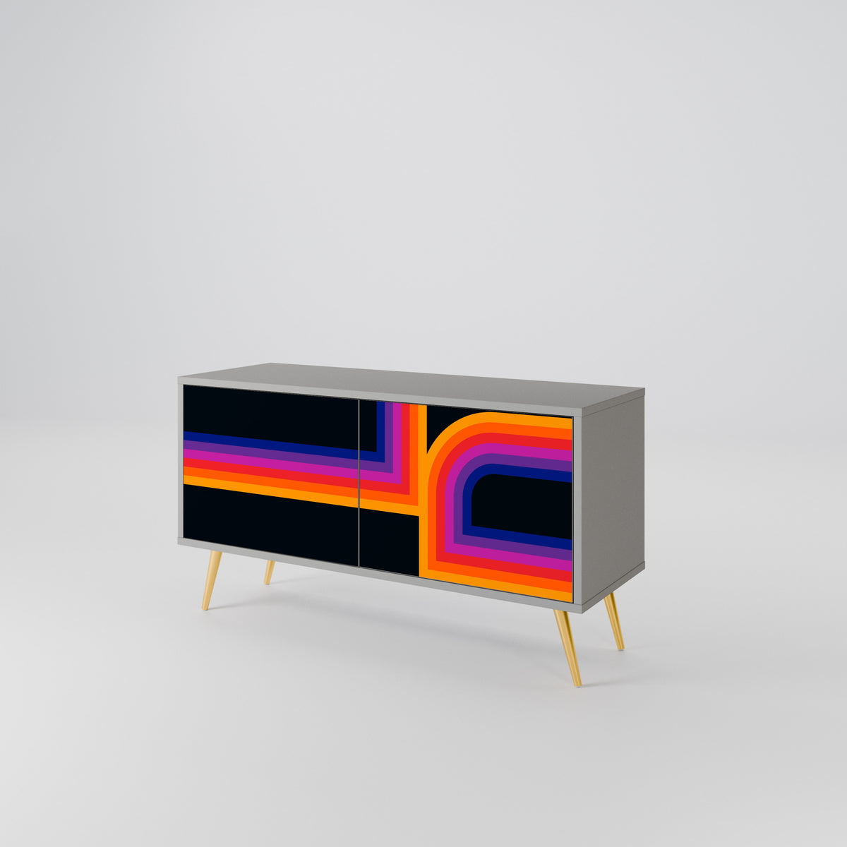 BLINDED BY THE LIGHTS Mueble de TV Compacto de 2 puertas