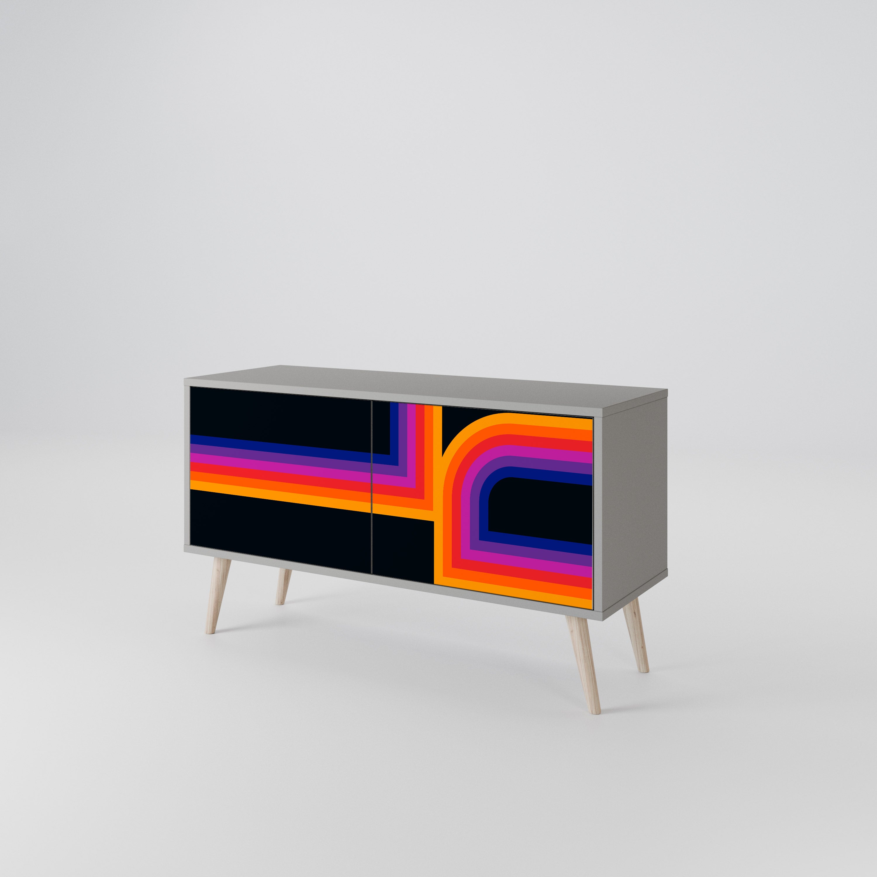 BLINDED BY THE LIGHTS Mueble de TV Compacto de 2 puertas