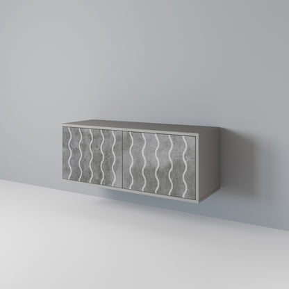 WAVES OF CONCRETE Mueble de TV Compacto de 2 puertas