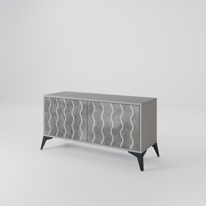 WAVES OF CONCRETE Mueble de TV Compacto de 2 puertas