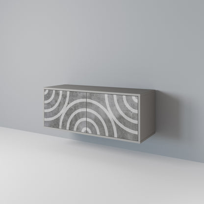 CIRCLE CONCRETE Mueble de TV Compacto de 2 puertas