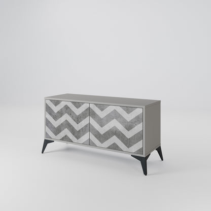 TOUGH ZIG ZAG Mueble de TV Compacto de 2 puertas