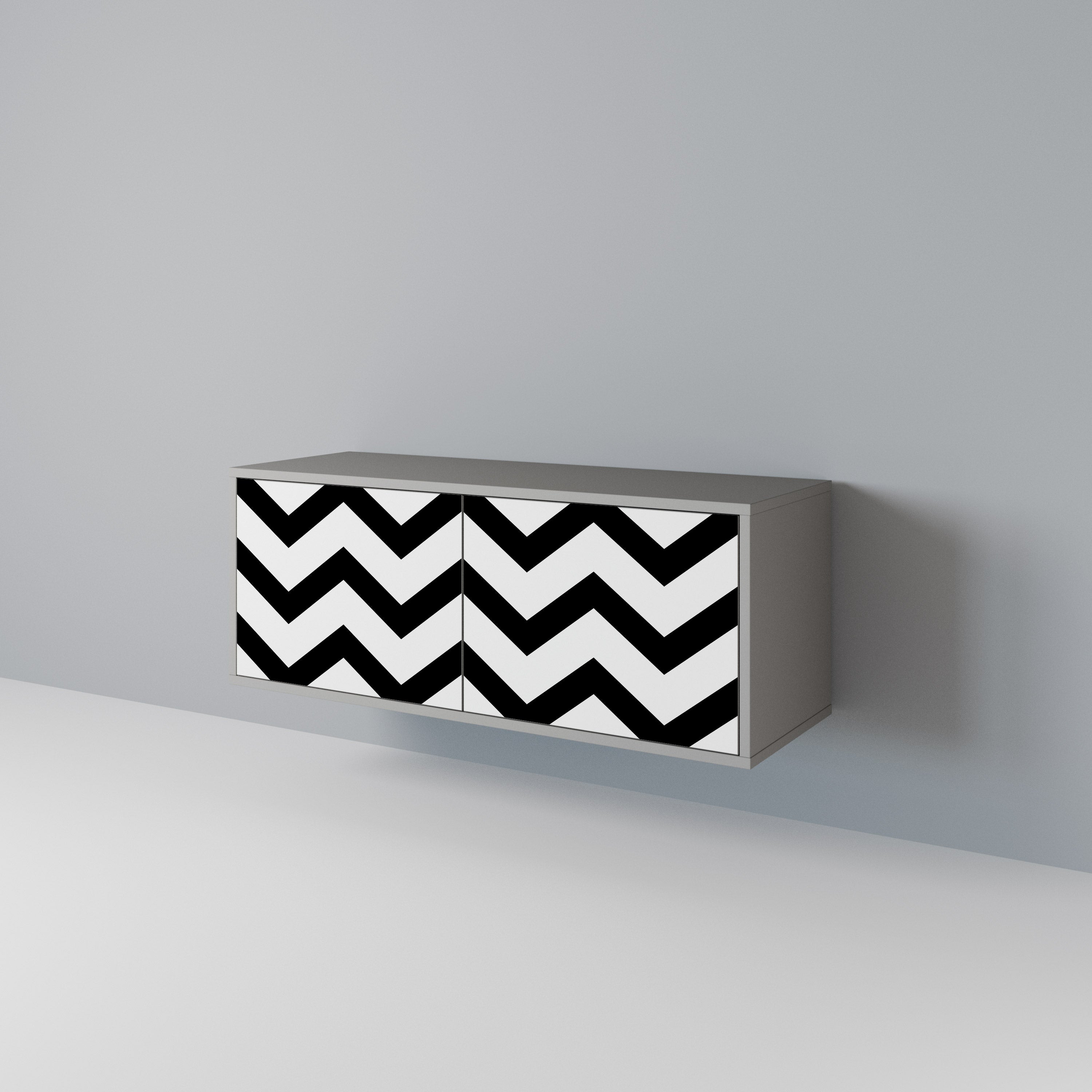 CLASSIC ZIG ZAG Mueble de TV Compacto de 2 puertas