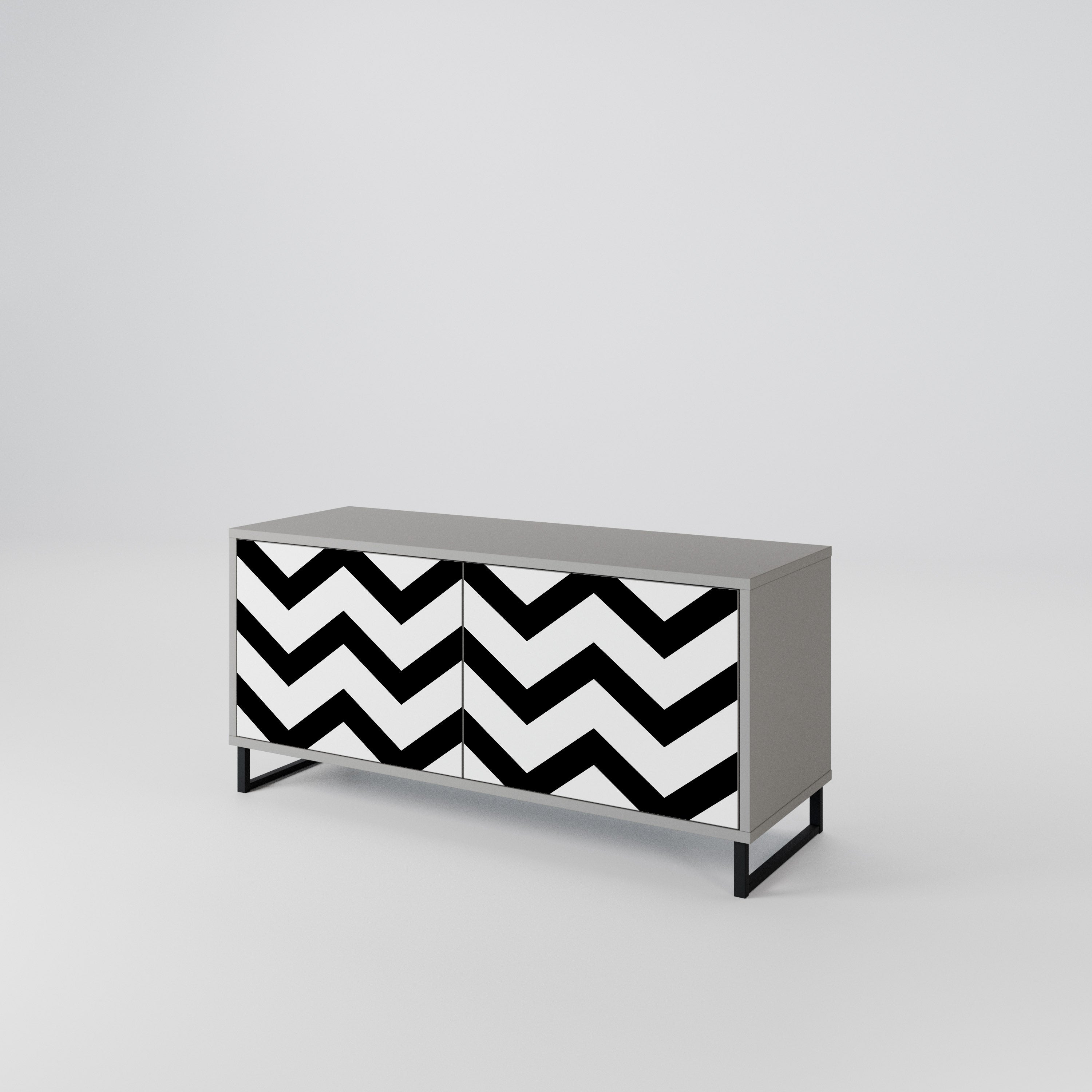 CLASSIC ZIG ZAG Mueble de TV Compacto de 2 puertas