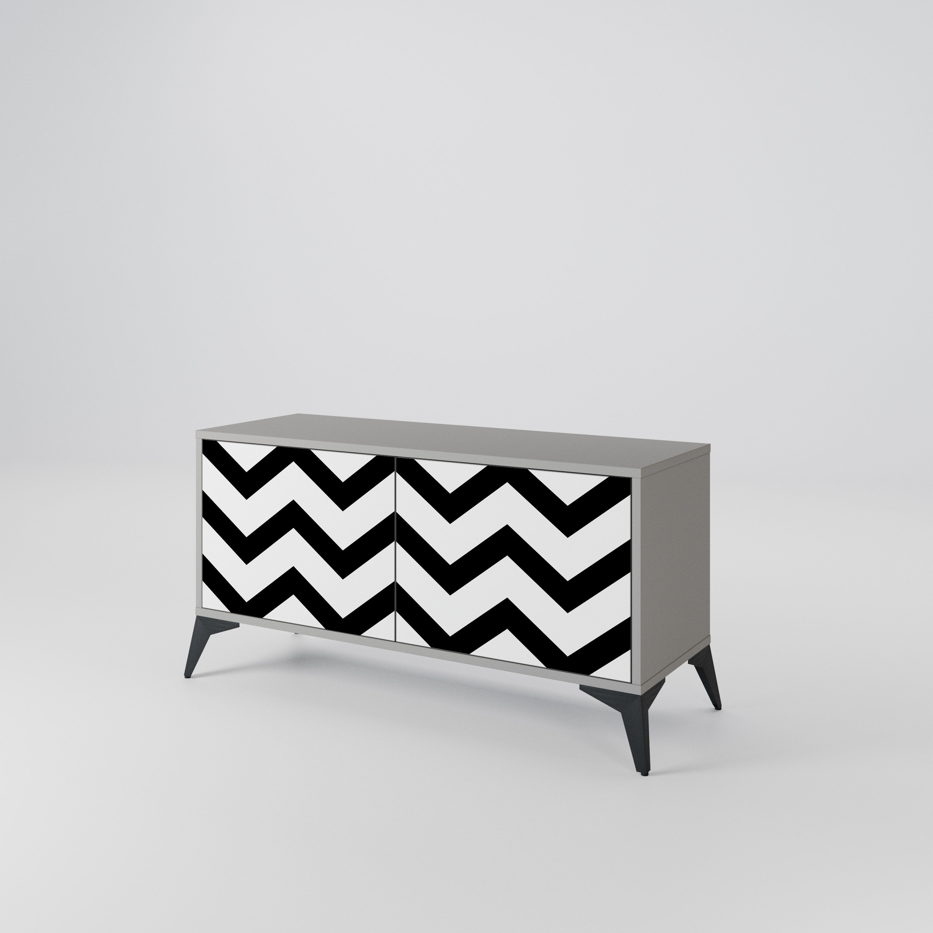 CLASSIC ZIG ZAG Mueble de TV Compacto de 2 puertas