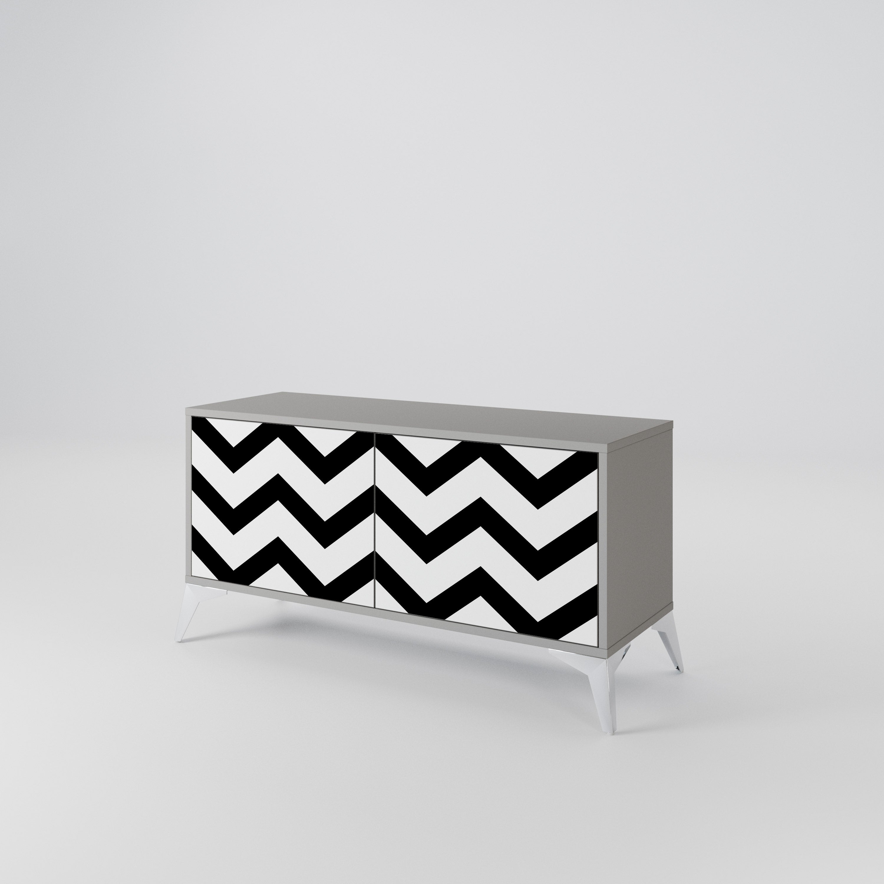 CLASSIC ZIG ZAG Mueble de TV Compacto de 2 puertas