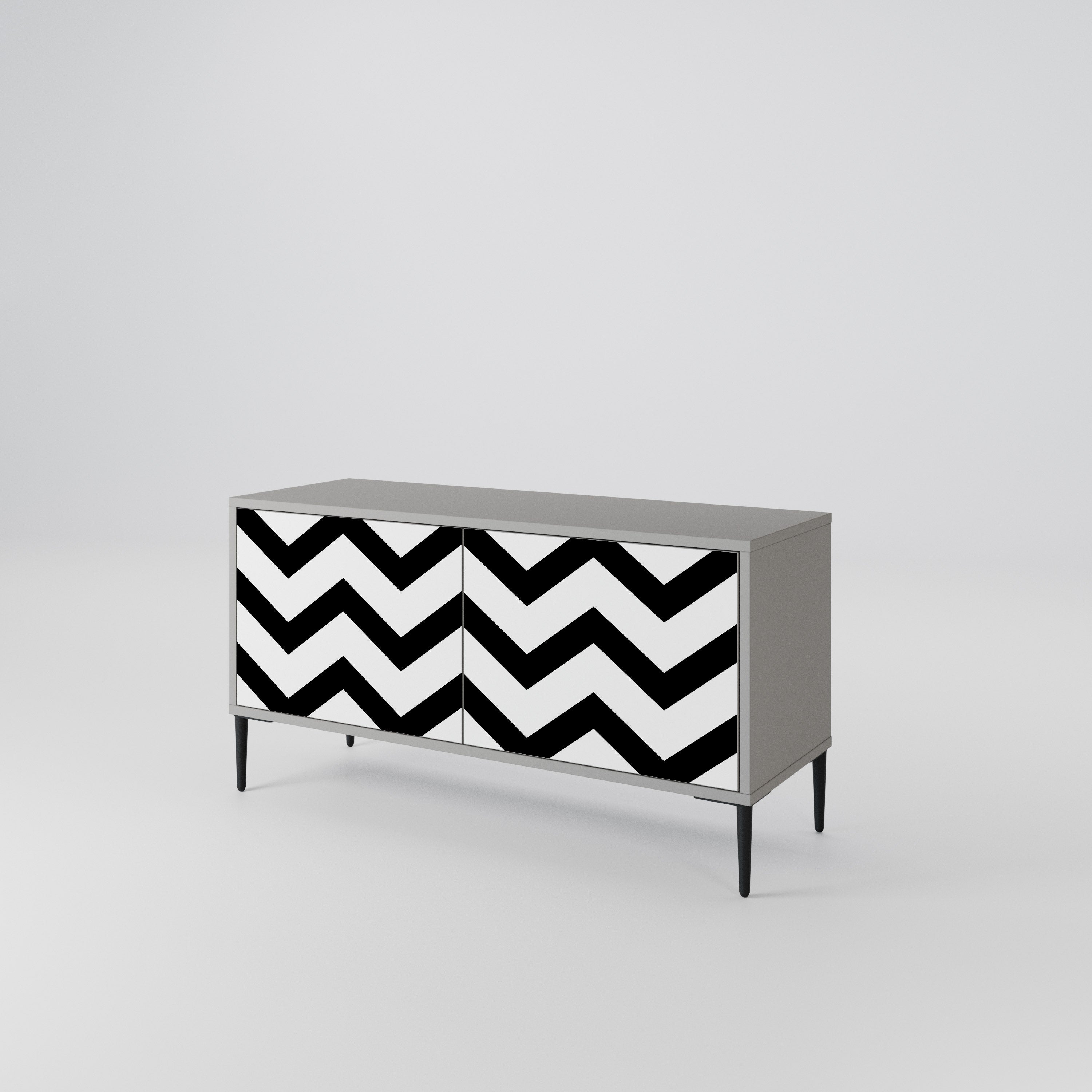 CLASSIC ZIG ZAG Mueble de TV Compacto de 2 puertas