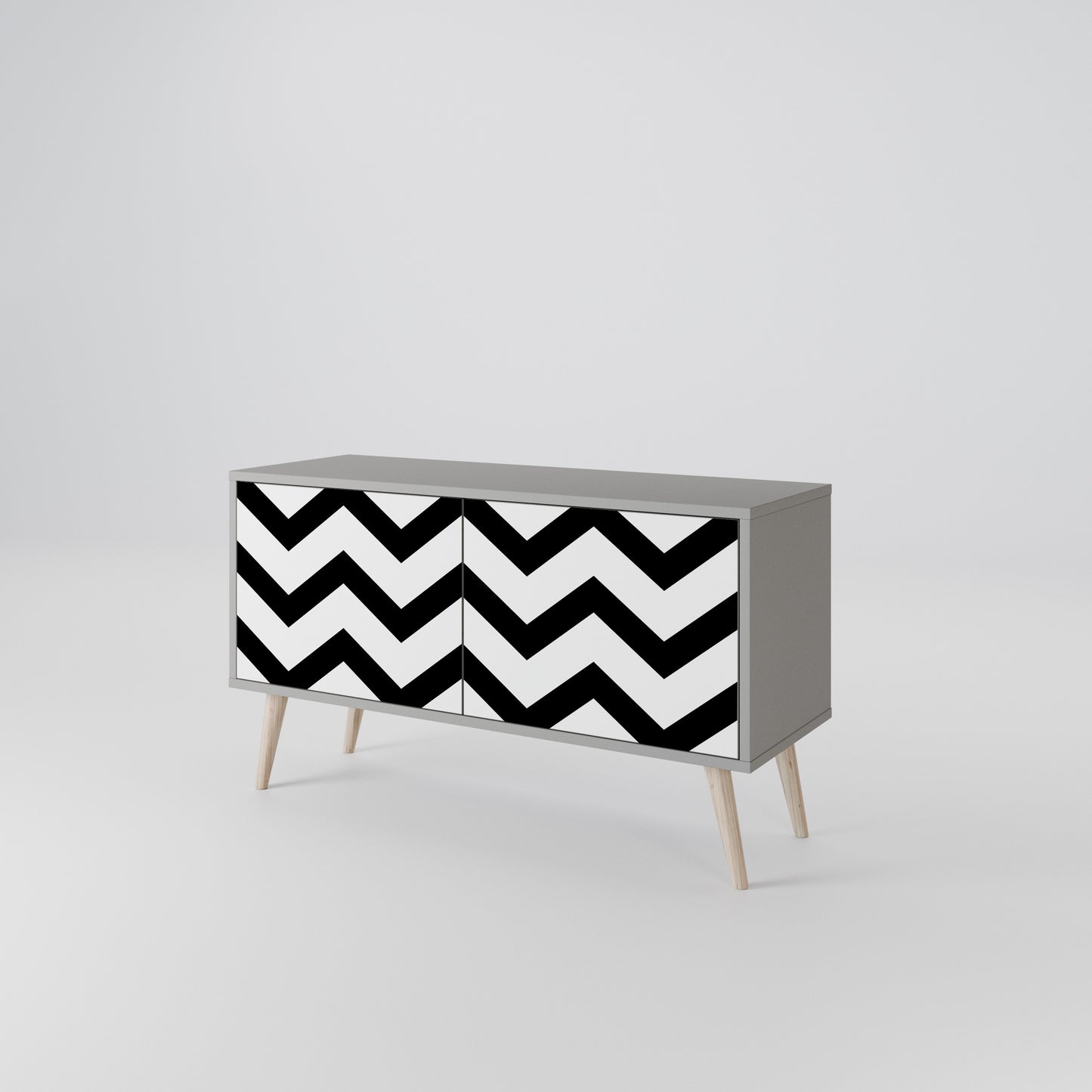 CLASSIC ZIG ZAG Mueble de TV Compacto de 2 puertas