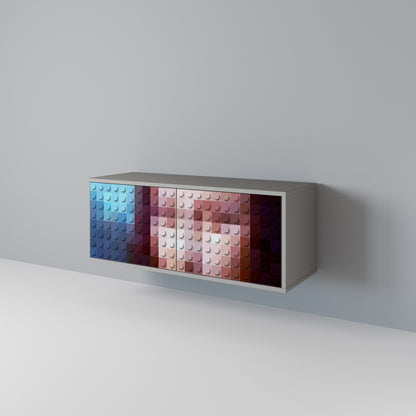 CONSTRUCTIVE ART Mueble de TV Compacto de 2 puertas